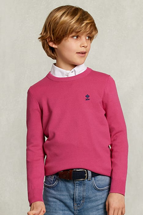 NORMAL FIT BASIC CREW NECK PULLOVER AMARANTH PINK 1