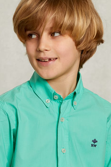 CUSTOM FIT POPLIN SHIRT GINFIZZ GREEN 4