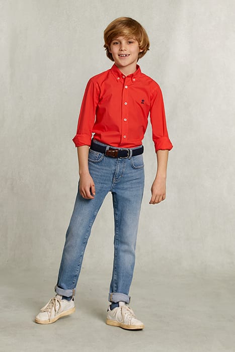 CUSTOM FIT POPLIN SHIRT POMEGRANATE PINK 3