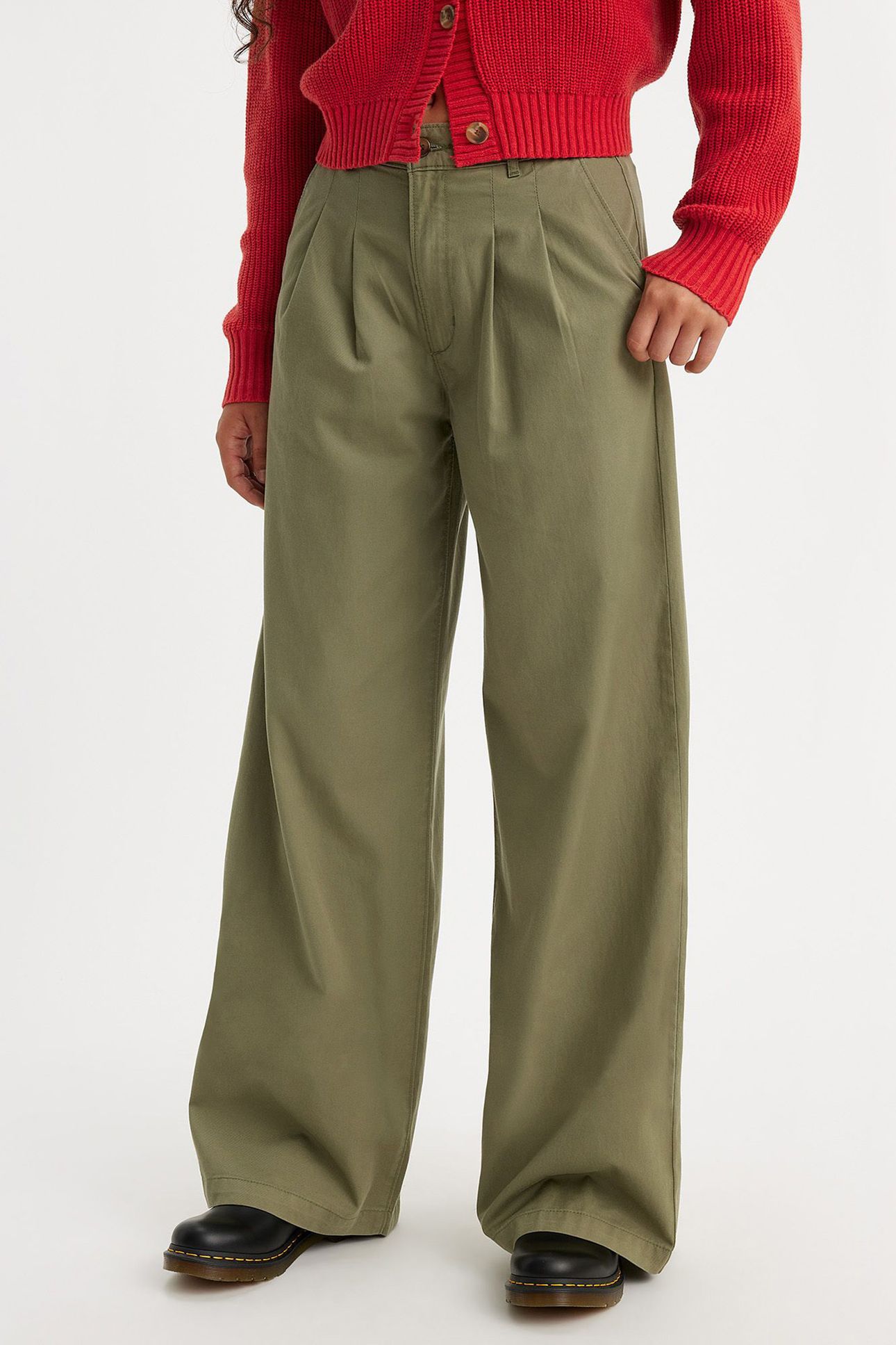 PLEATED WIDE LEG TROUSERS 1