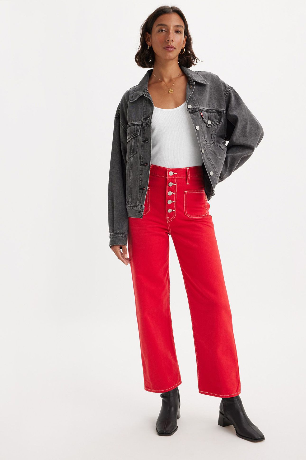 RIBCAGE STRAIGHT PATCH POCKET JEANS 5