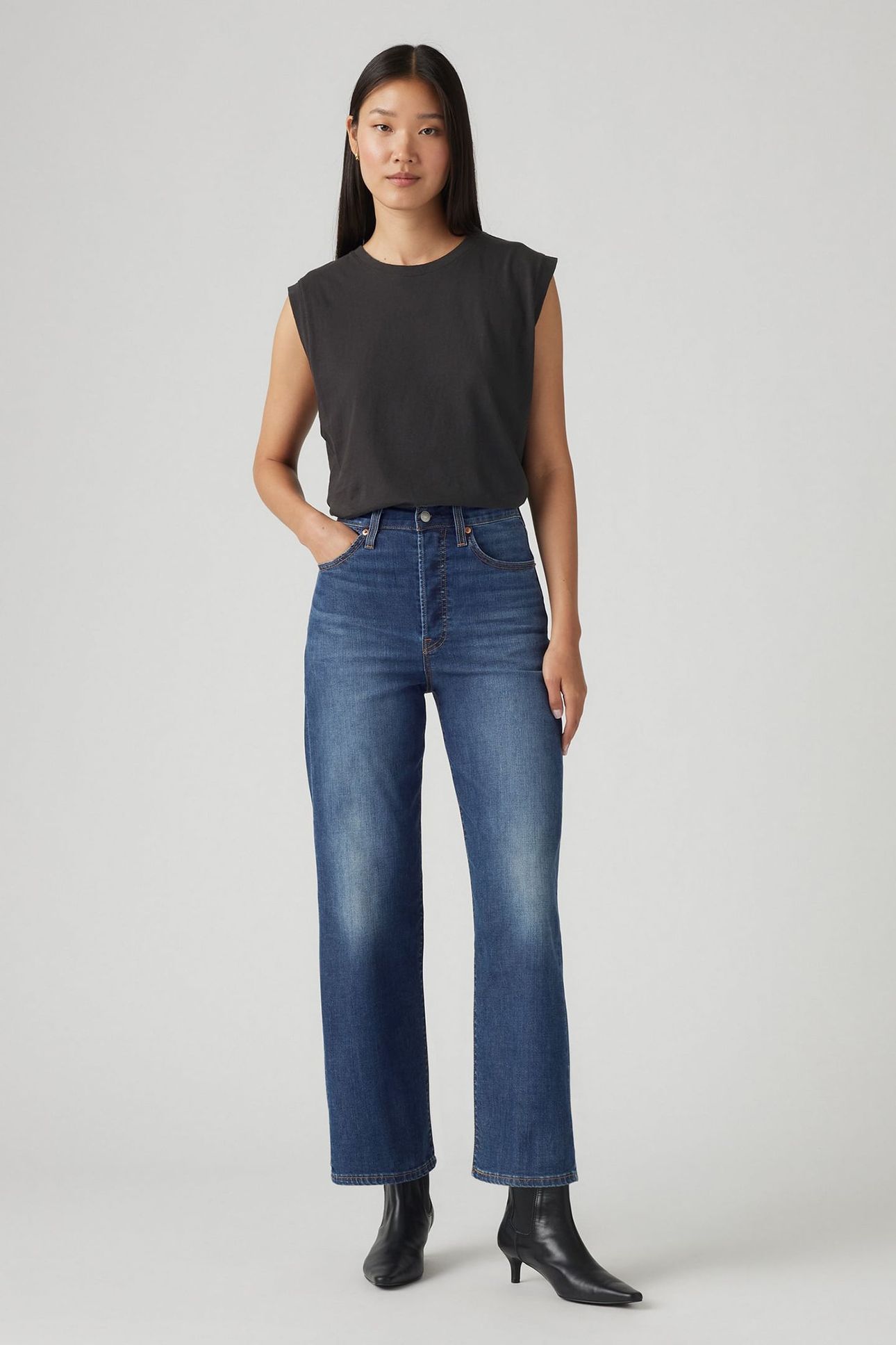 RIBCAGE STRAIGHT ANKLE JEANS 2