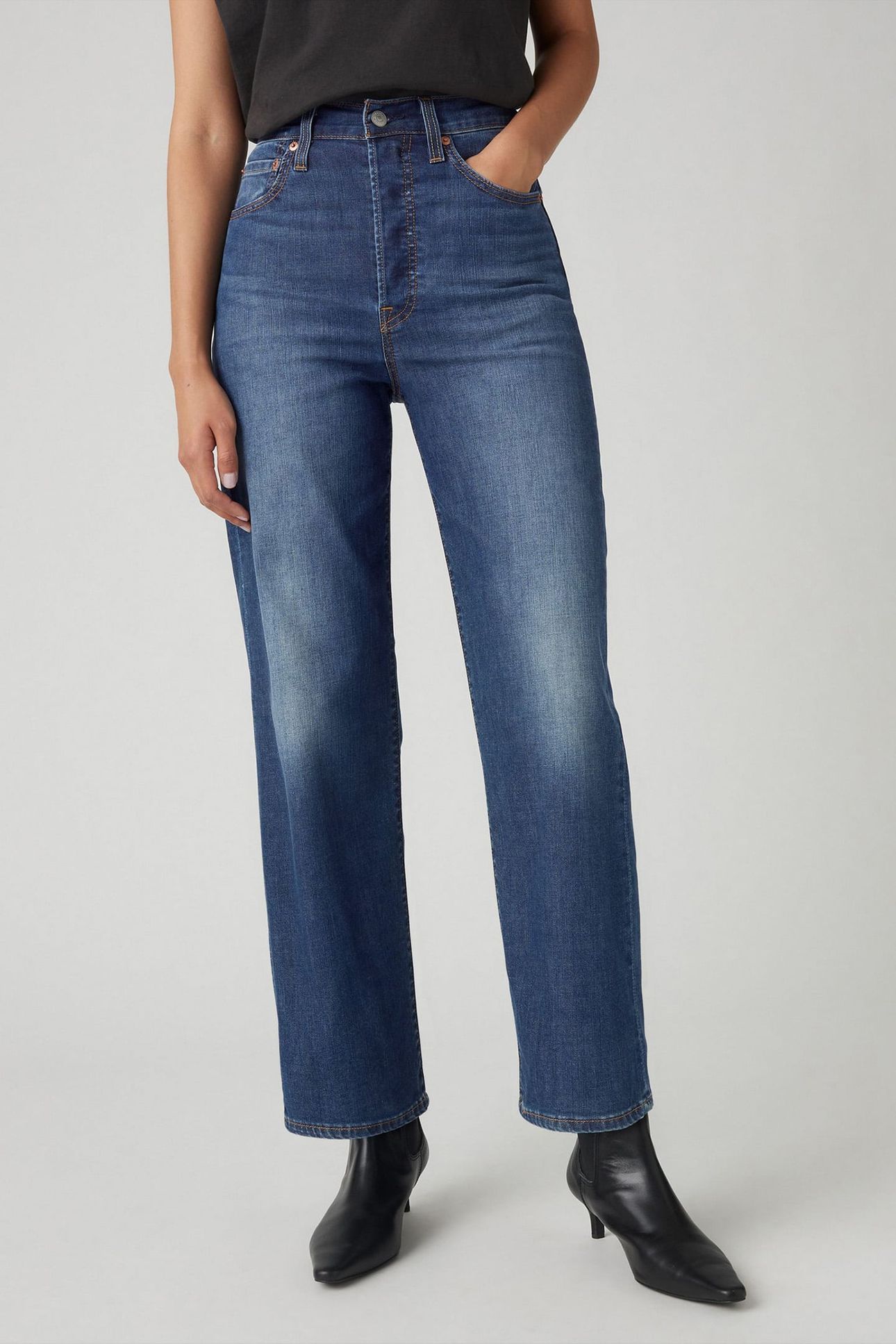 RIBCAGE STRAIGHT ANKLE JEANS 1