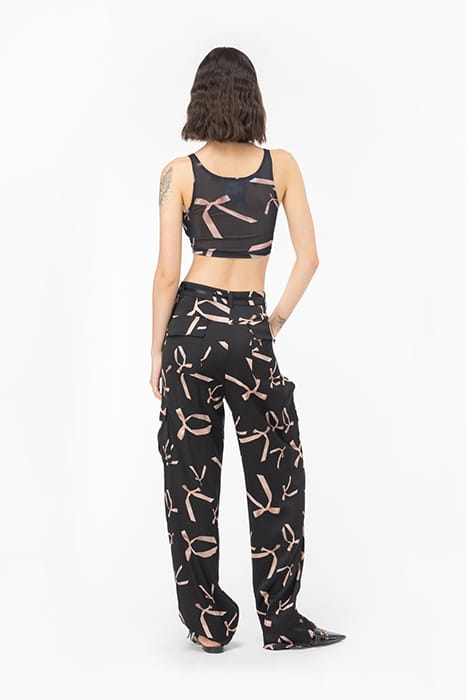 FRUSTARE TOP JERSEY CHARMEUSE BLACK/PINK 3