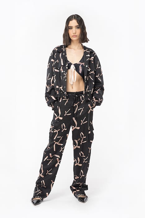 FRUSTARE TOP JERSEY CHARMEUSE BLACK/PINK 6