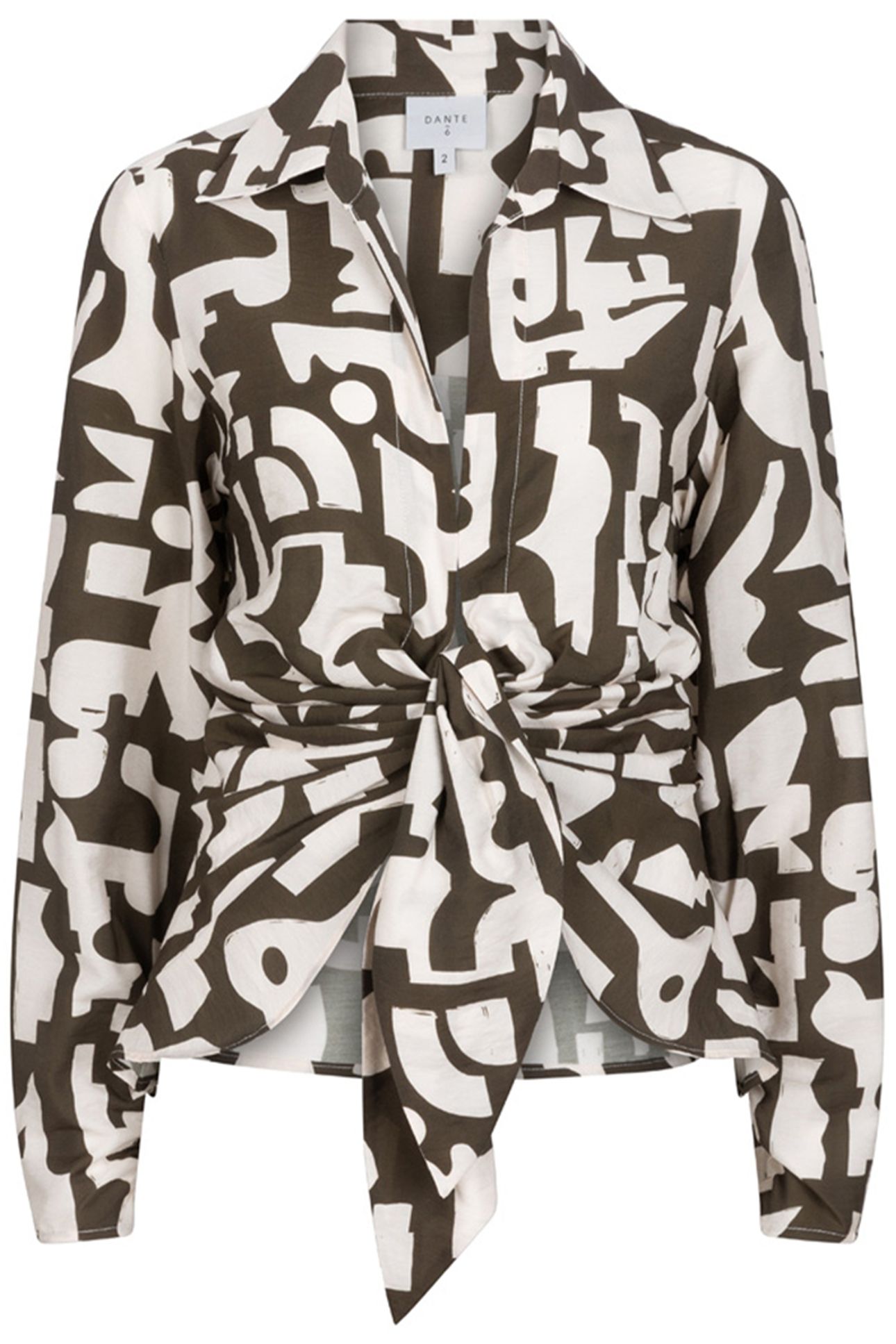 OZANE PRINTED DRAPEY BLOUSE JUNGLE LEAF 3