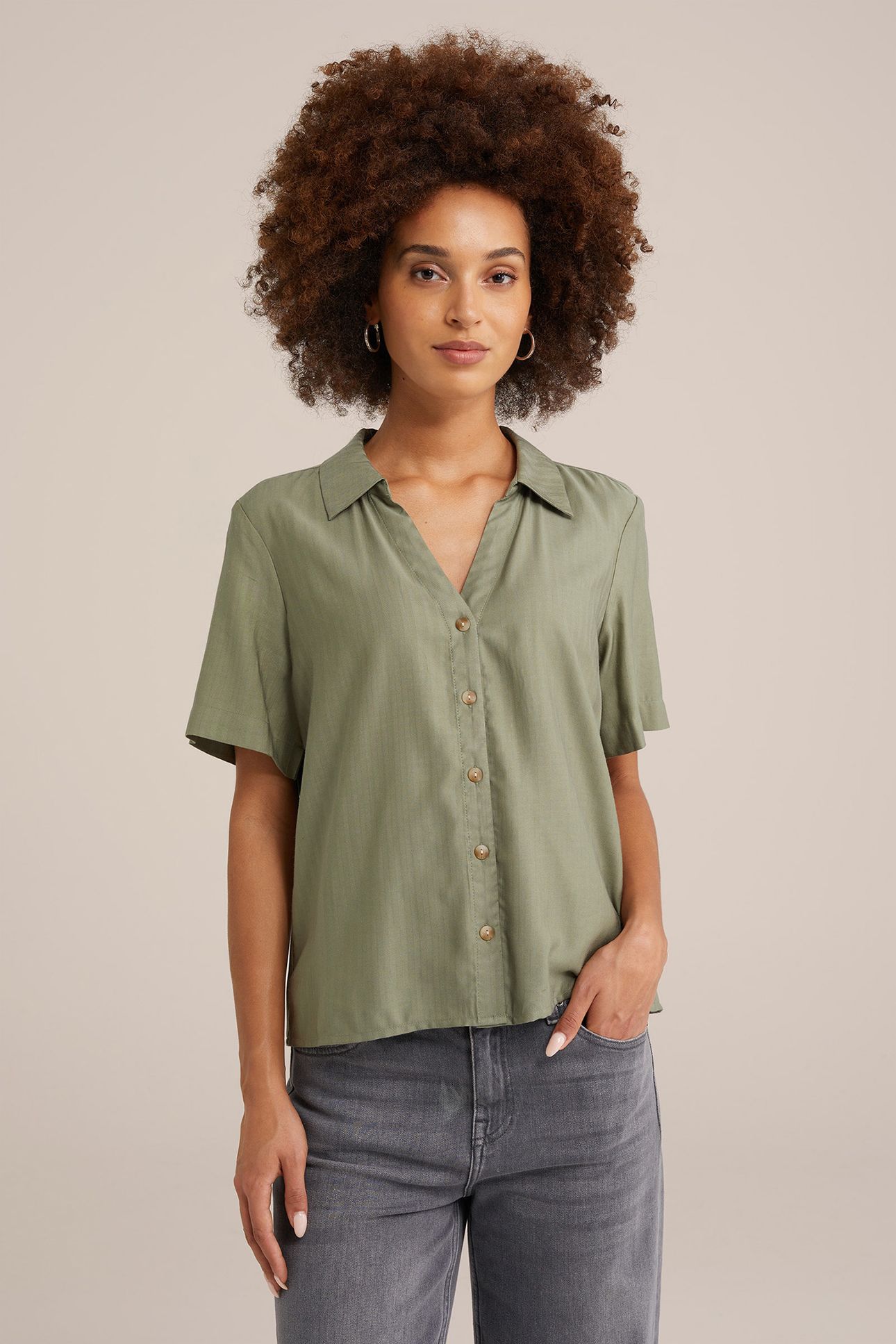 BLOUSE OLIVE GREEN 1