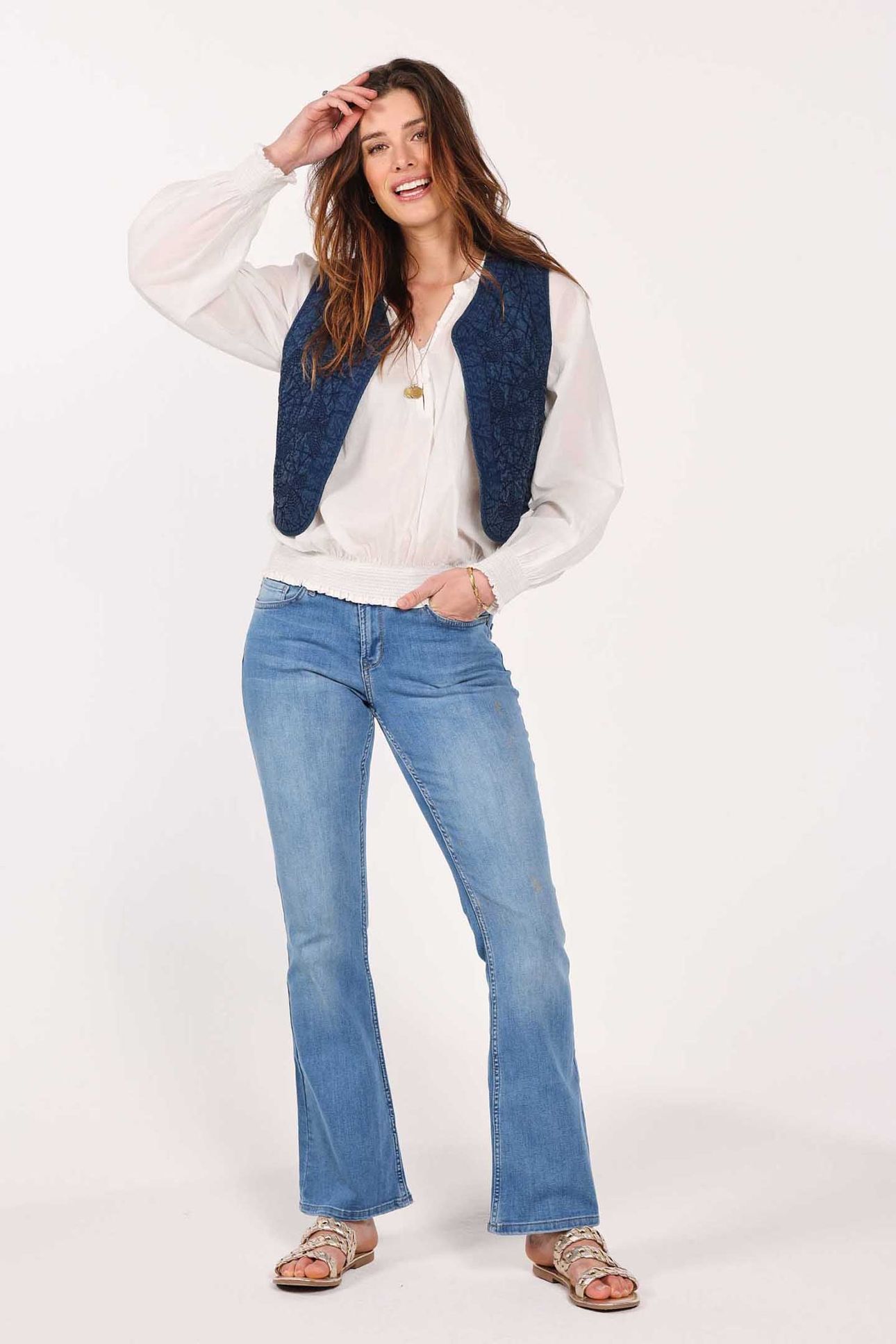 EMBRO BODYWARMER MAGGY DENIM DARK BLUE 3