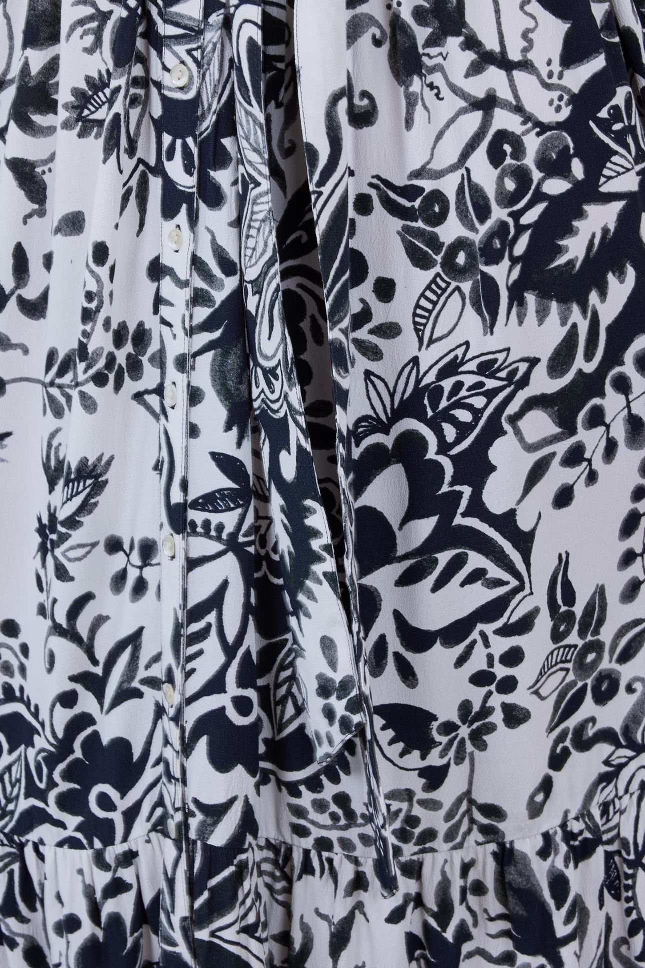 MAXI DRESS MELODY OFFWHITE WITH BLACK CENTERPIECE PRINT 4