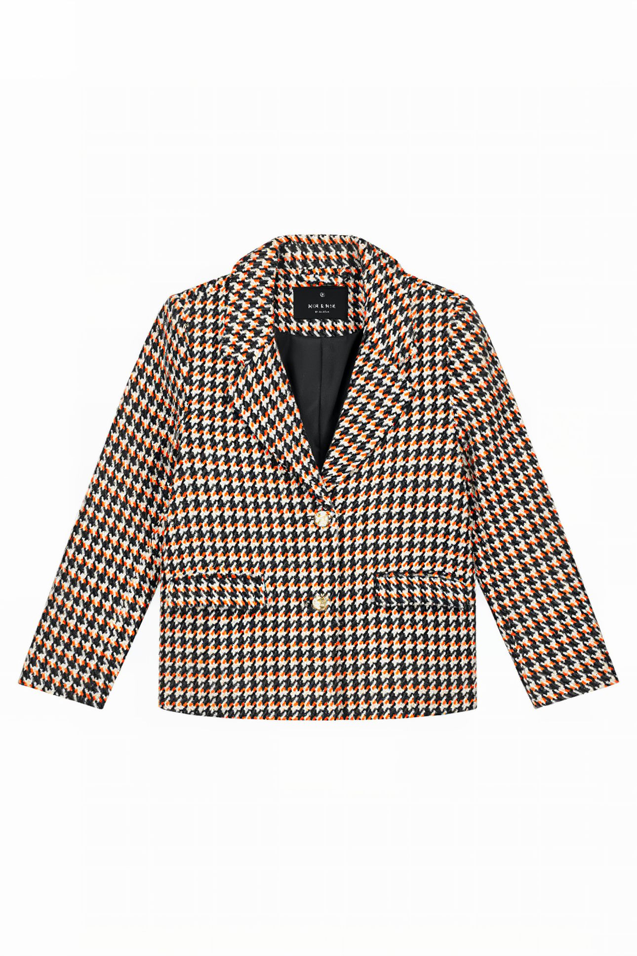 KOS BLAZER MULTI COLOR ORANGE BLACK 1