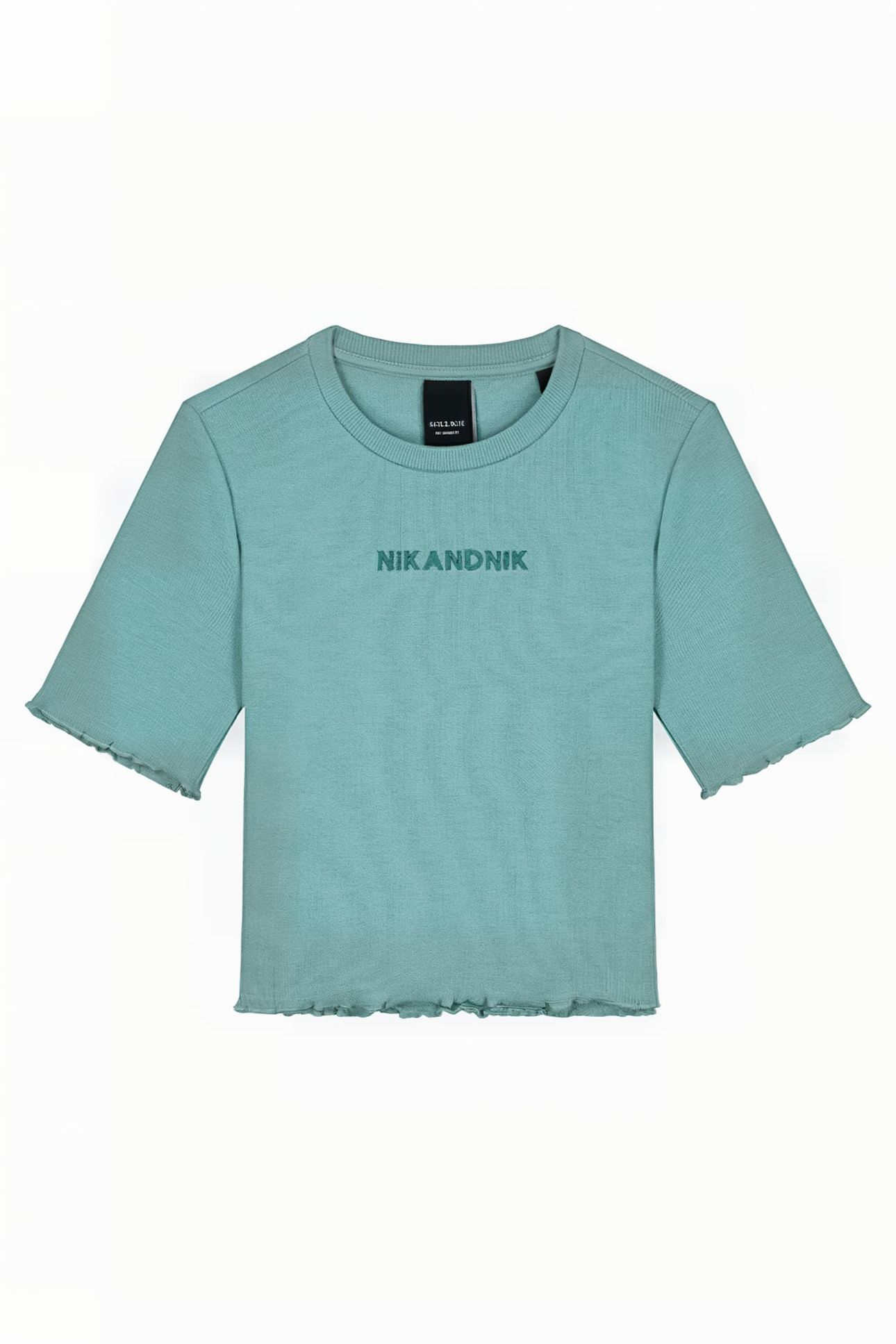 LETTUCE RIB T-SHIRT DEEP OCEAN GREEN 1