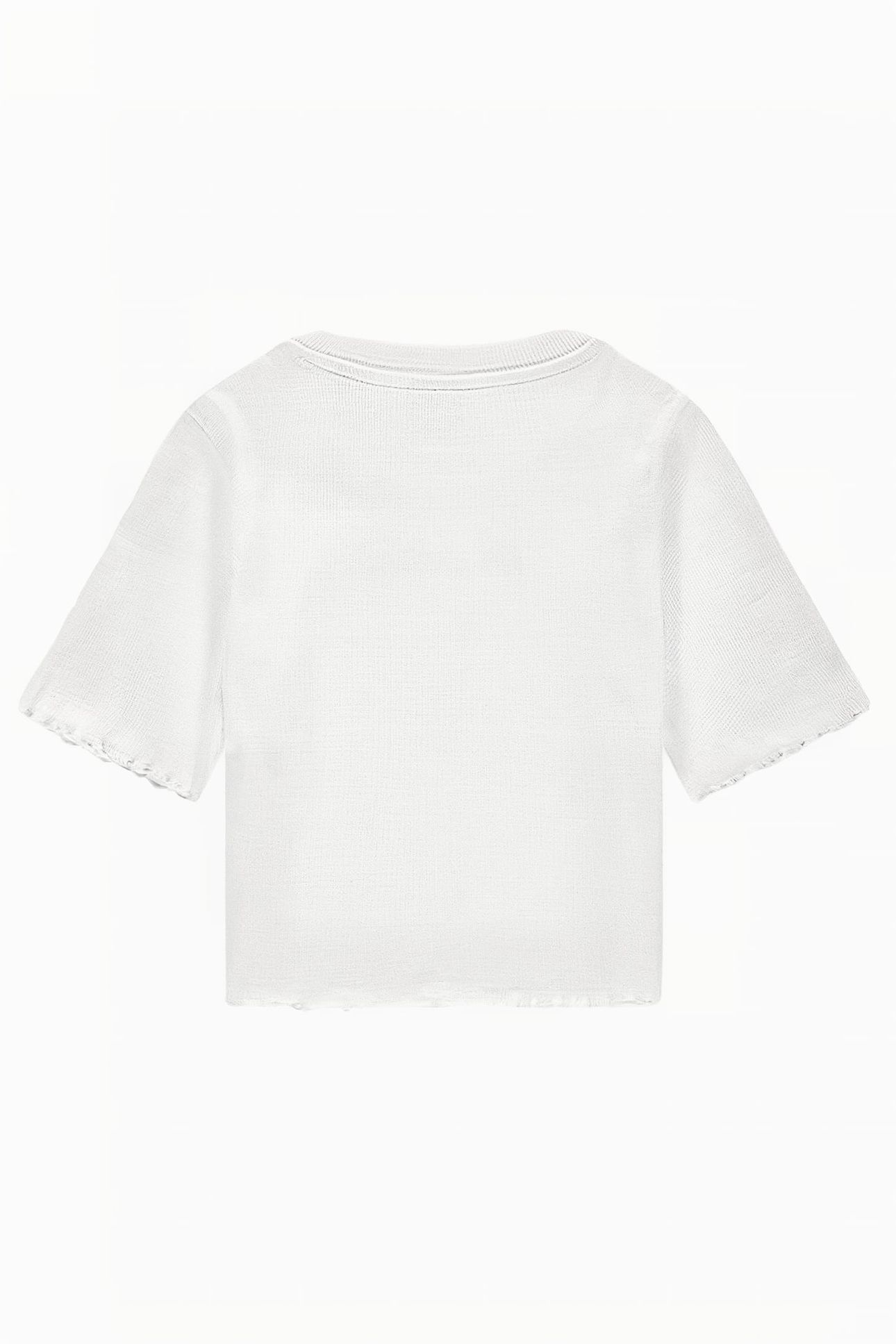 LETTUCE RIB T-SHIRT OFF WHITE 2