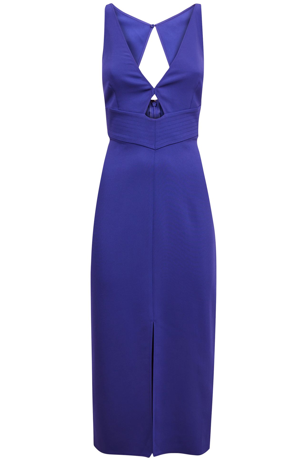 CUT OUT BODYCON MIDI DRESS — PURPLE 3