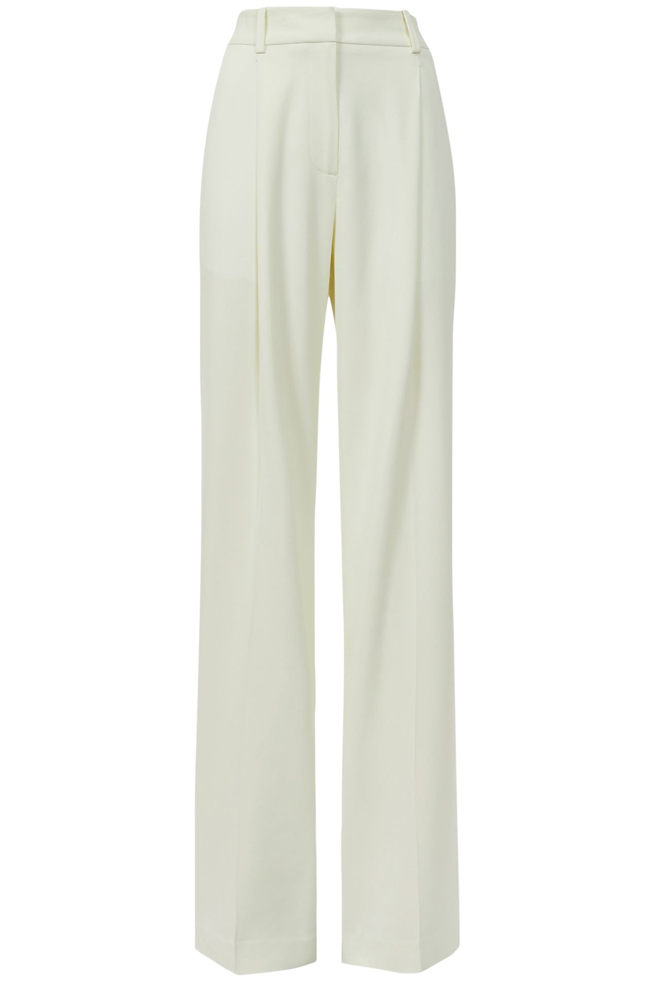 PALE YELLOW WIDE-LEG & FLARED PANTS — MID RISE 4