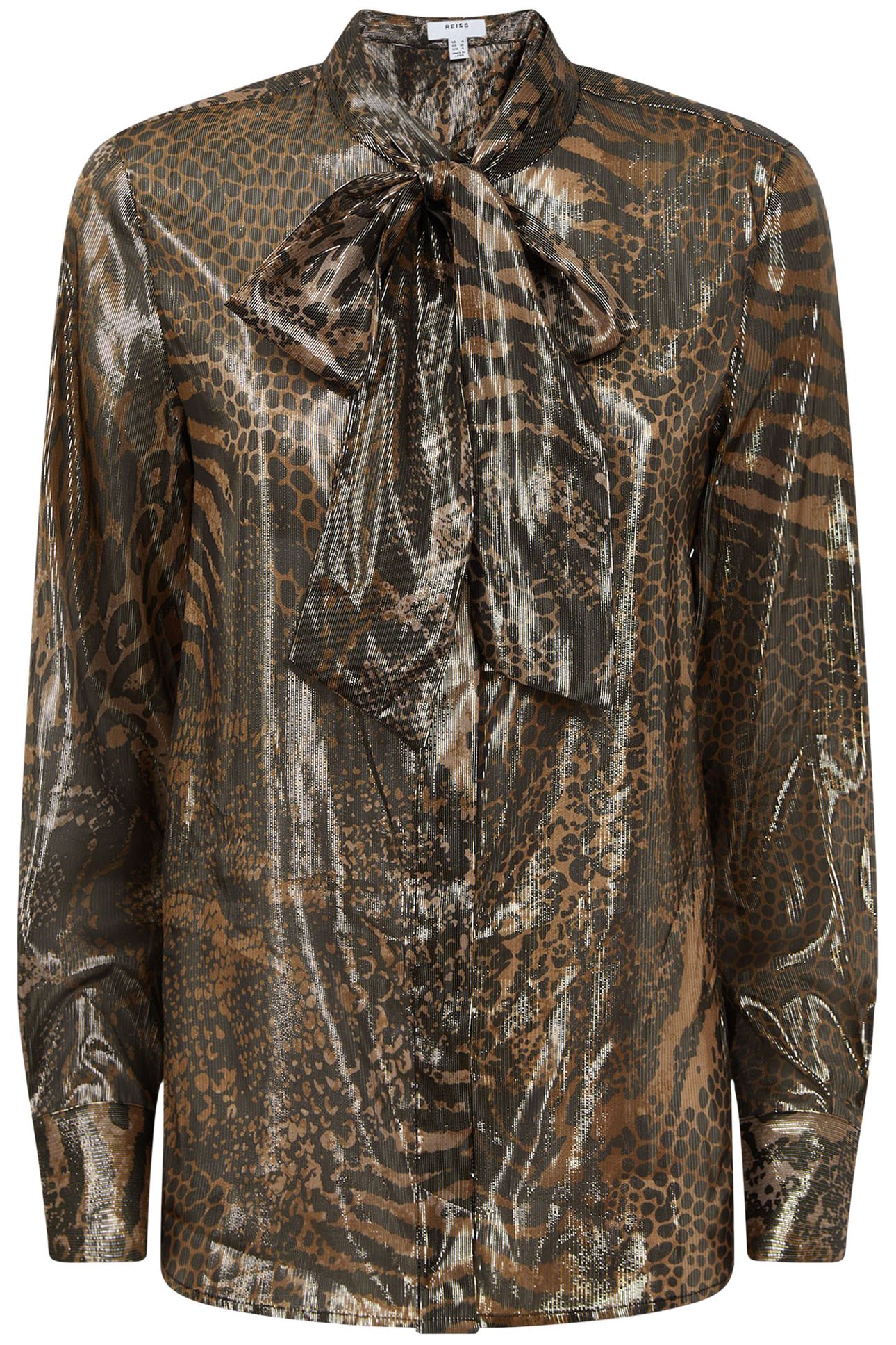 METALLIC BLOUSE GOLD — ANIMAL PRINT 3