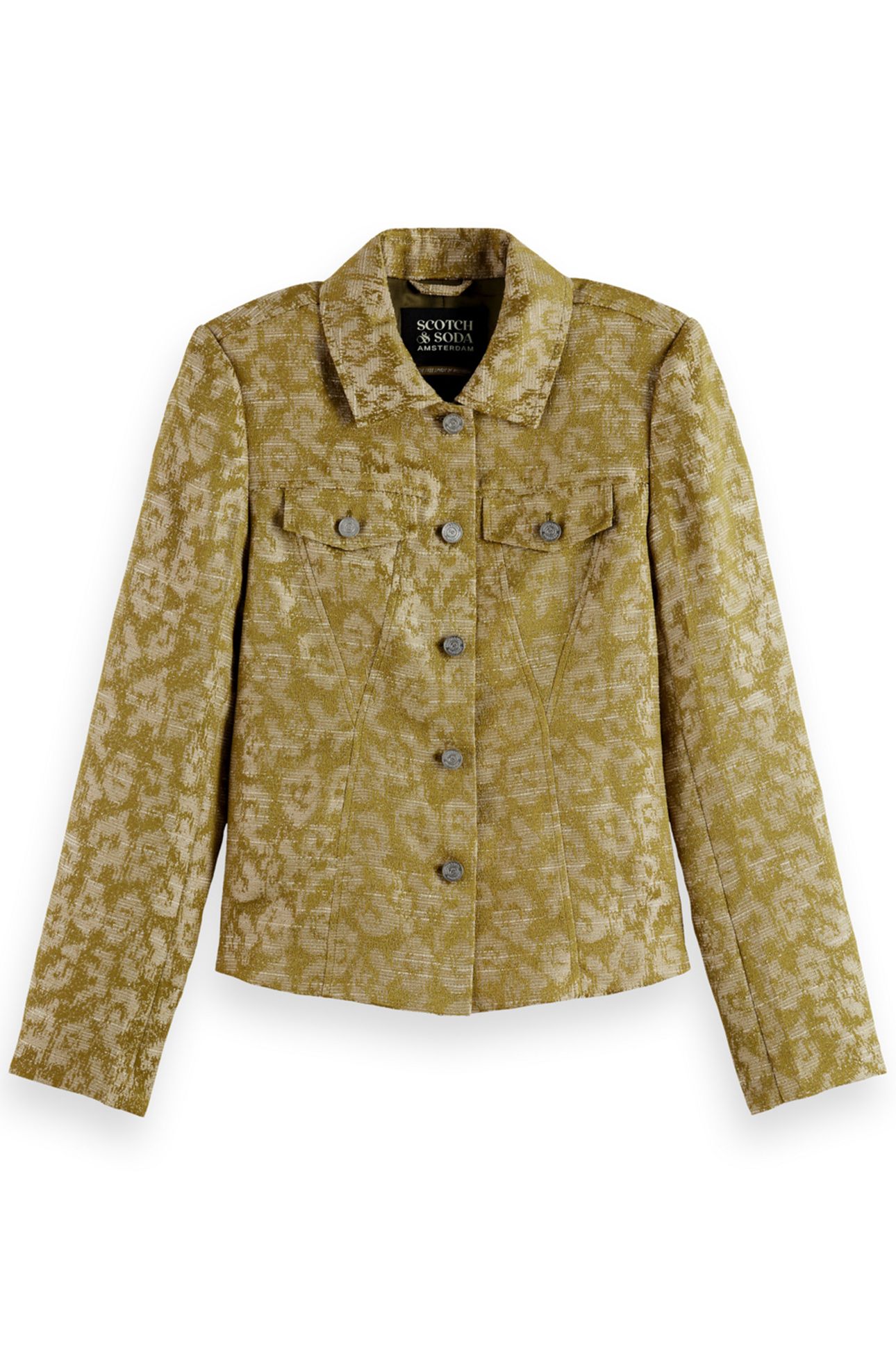 JACQUARD FITTED TRUCKER BLAZER IKAT LEOPARD 4