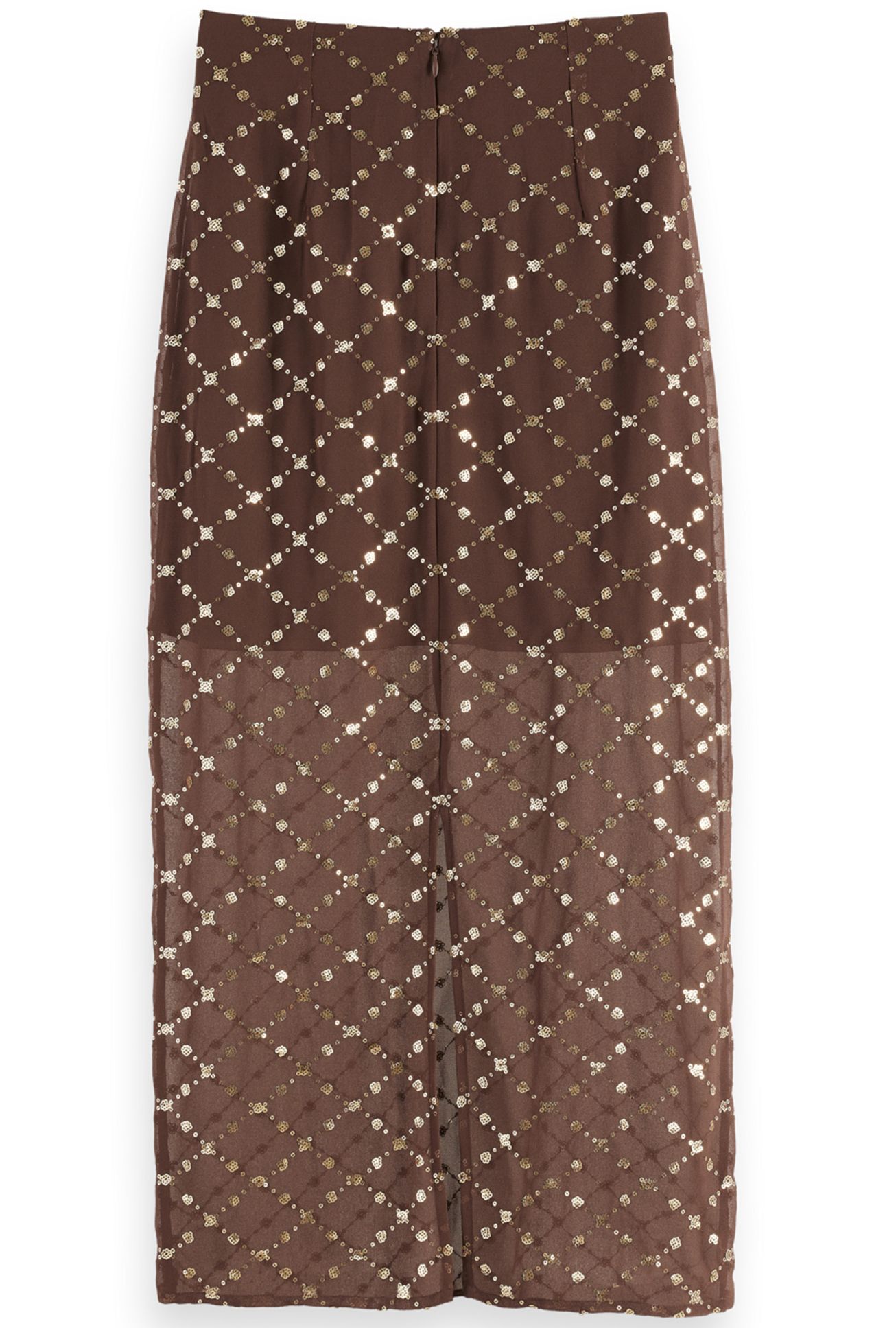 TUBE SKIRT WITH EMBELLISHMENTS COFFEE 2