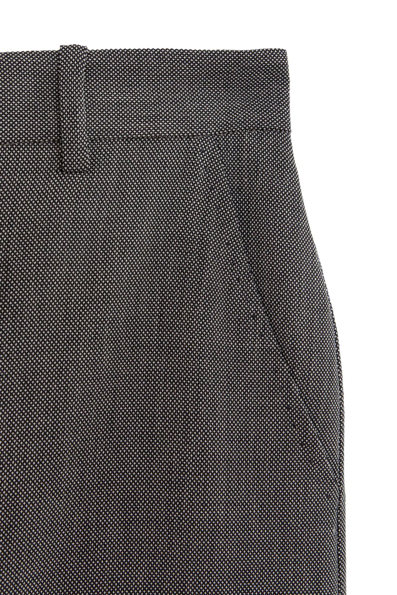PURE EDITION – BLACK SEMI-PLAIN LONG SKIRT 5