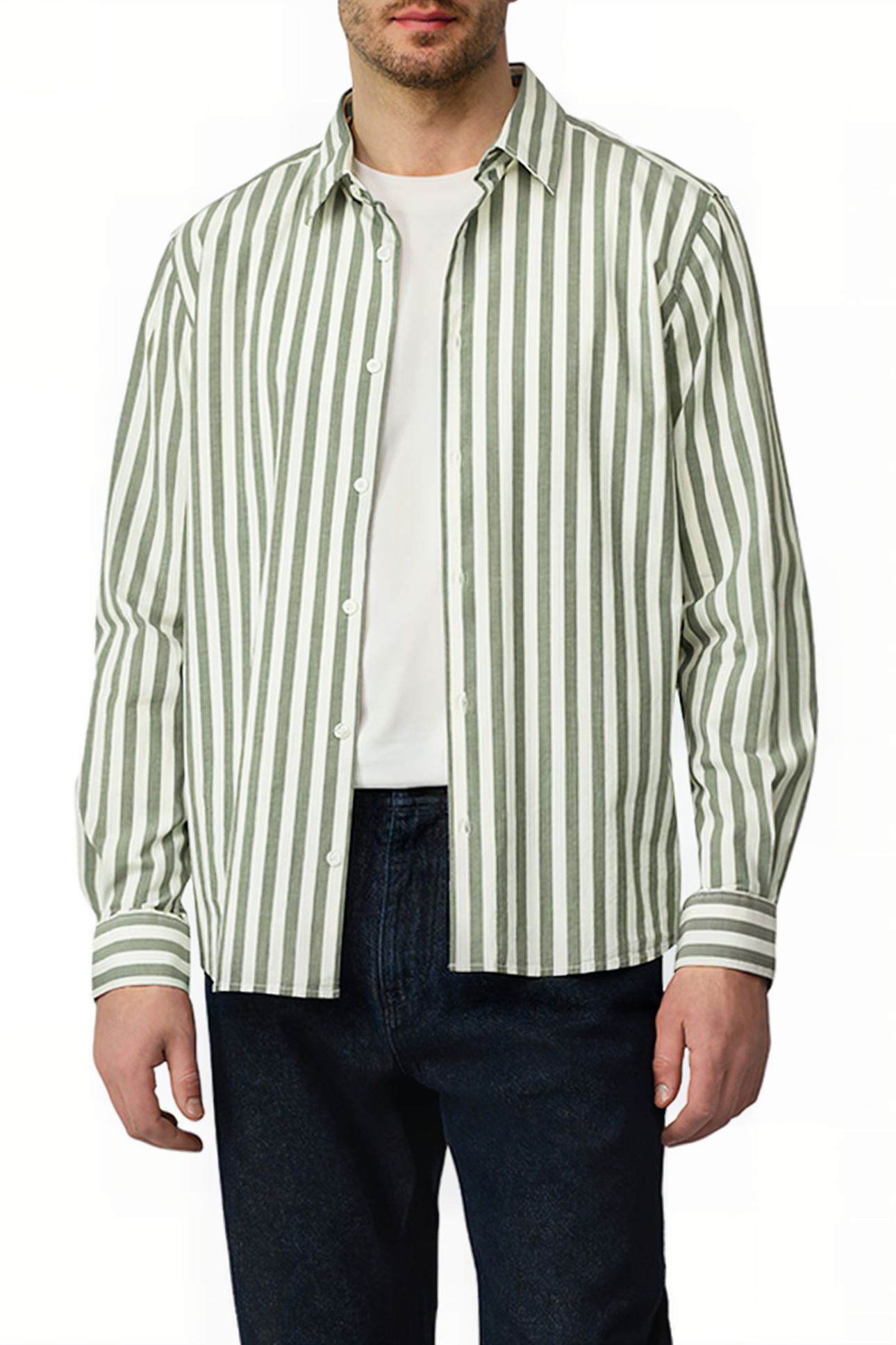 S.OLIVER SHIRTS GREEN-OLIVE 1