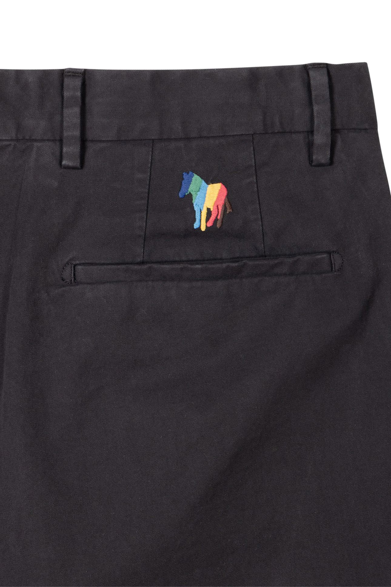 MENS MID FIT CLEAN CHINO ZEBRA EMB BLACK 6