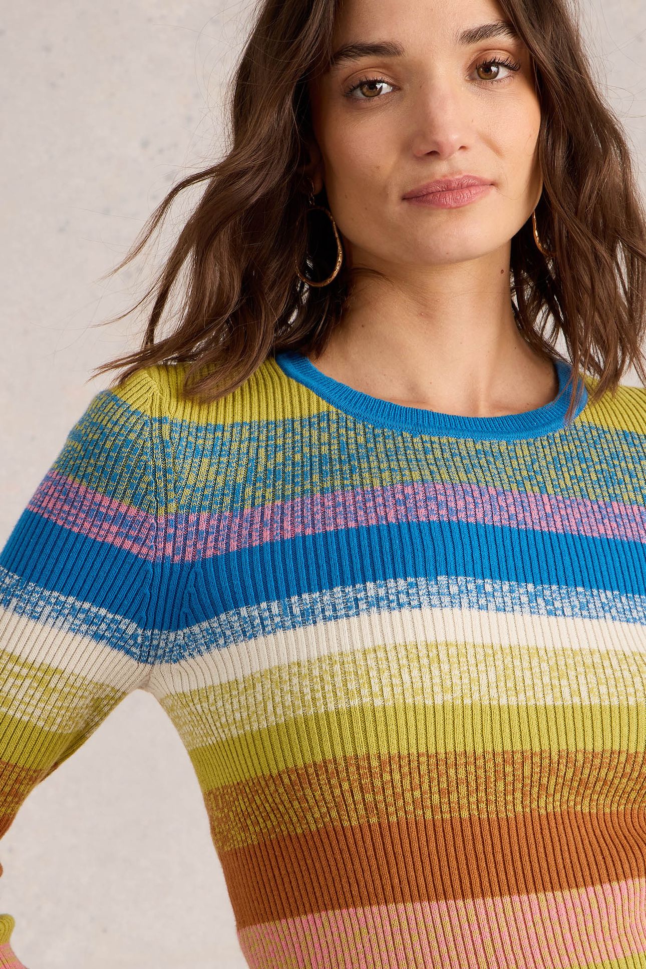 RIB STRIPE JUMPER PINK MULTI 5