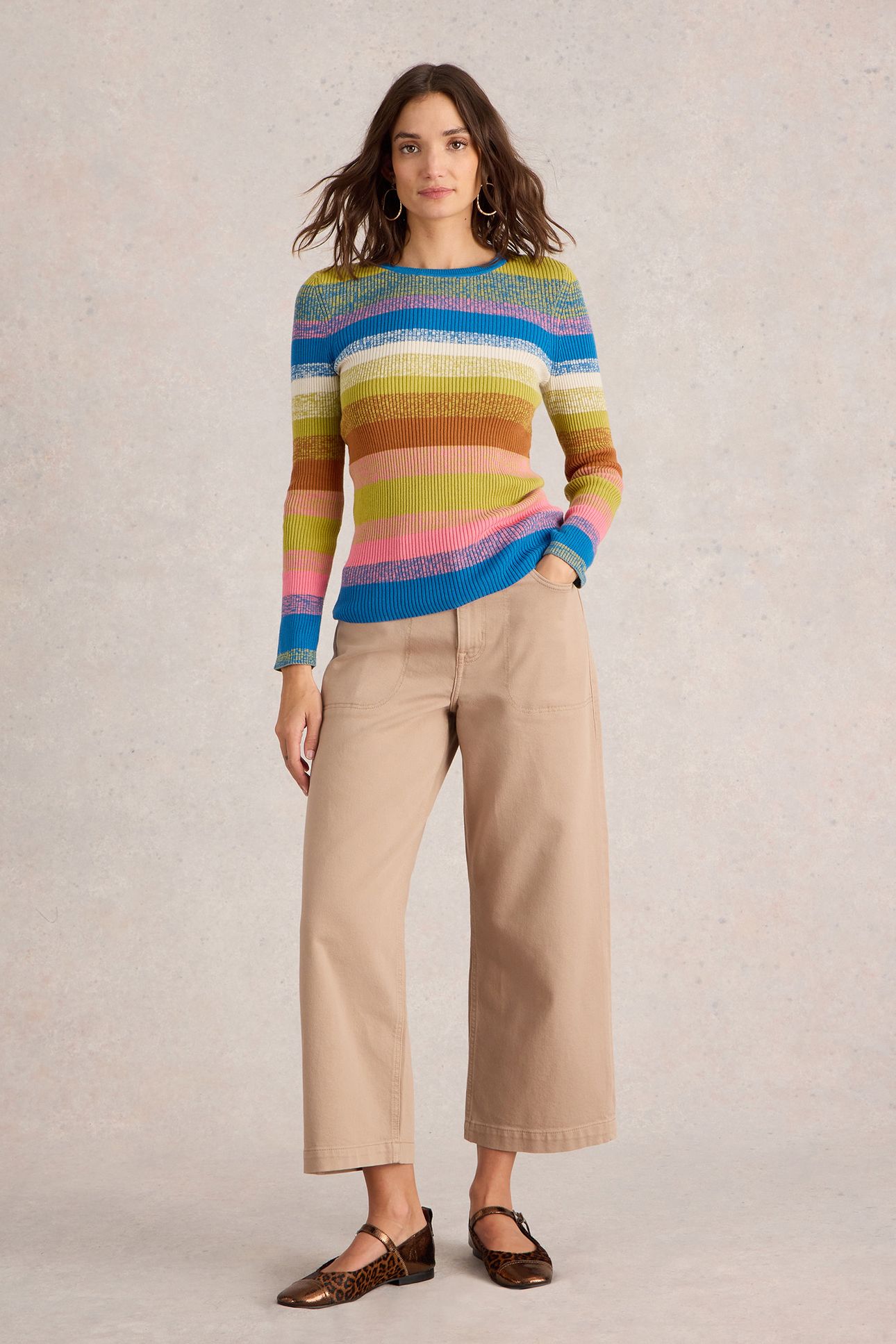 RIB STRIPE JUMPER PINK MULTI 3