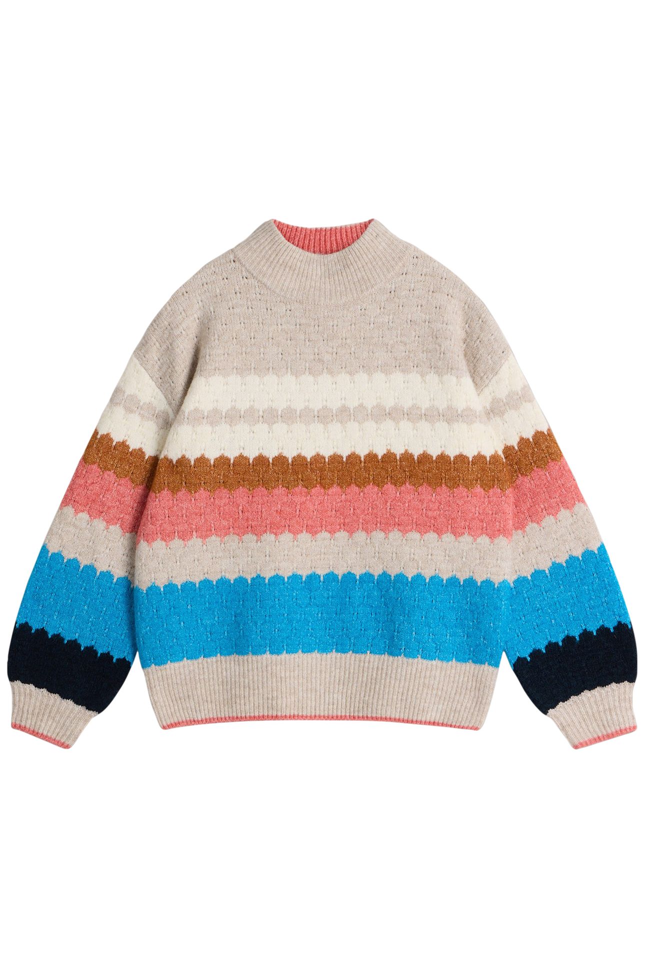 SHELLY COL BLOCK JUMPER NATURAL MULTI 2