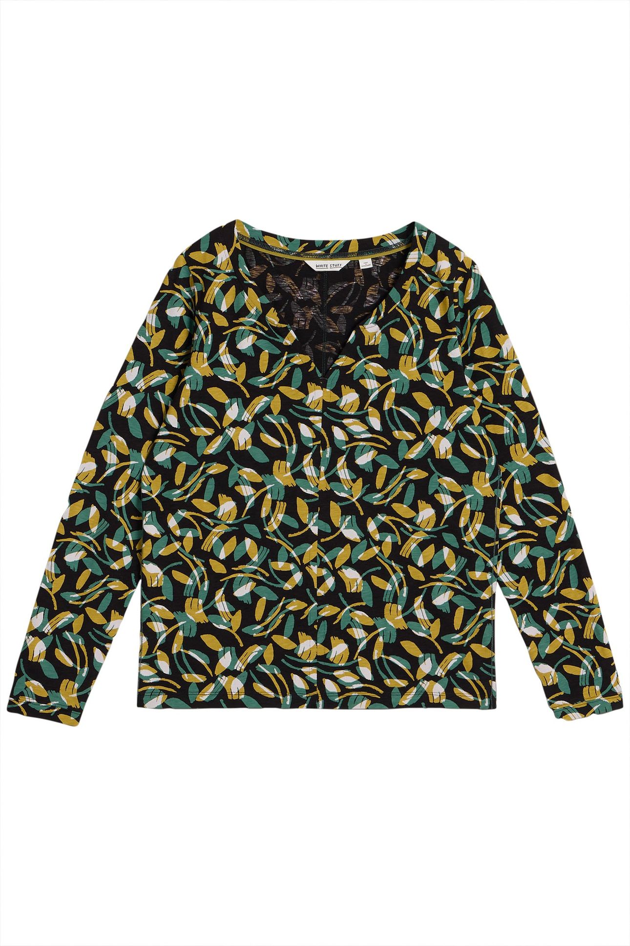 NELLY LS TEE BLACK PRINT 1