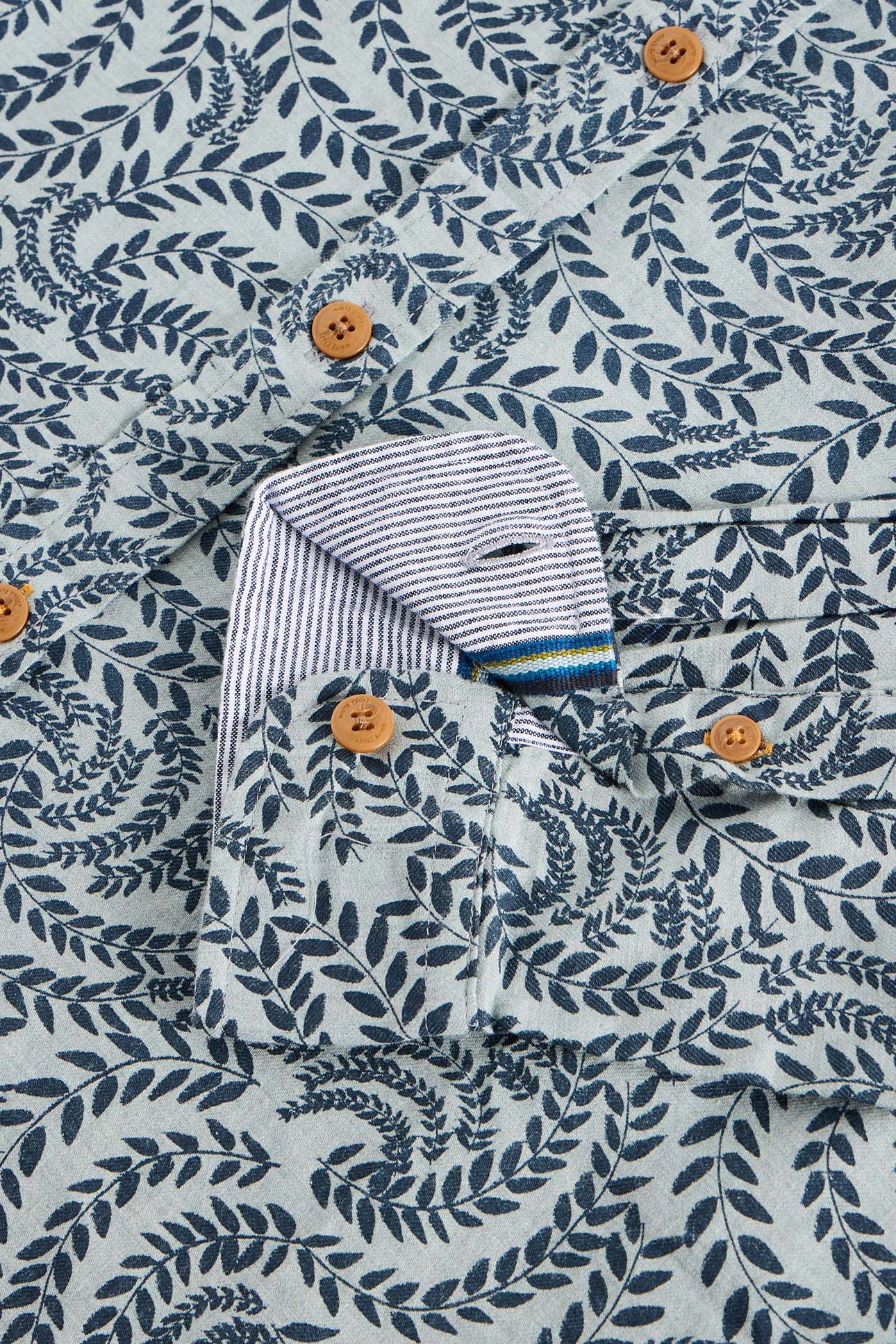 LEAF PRINTED SHIRT BLUE MULTI 6