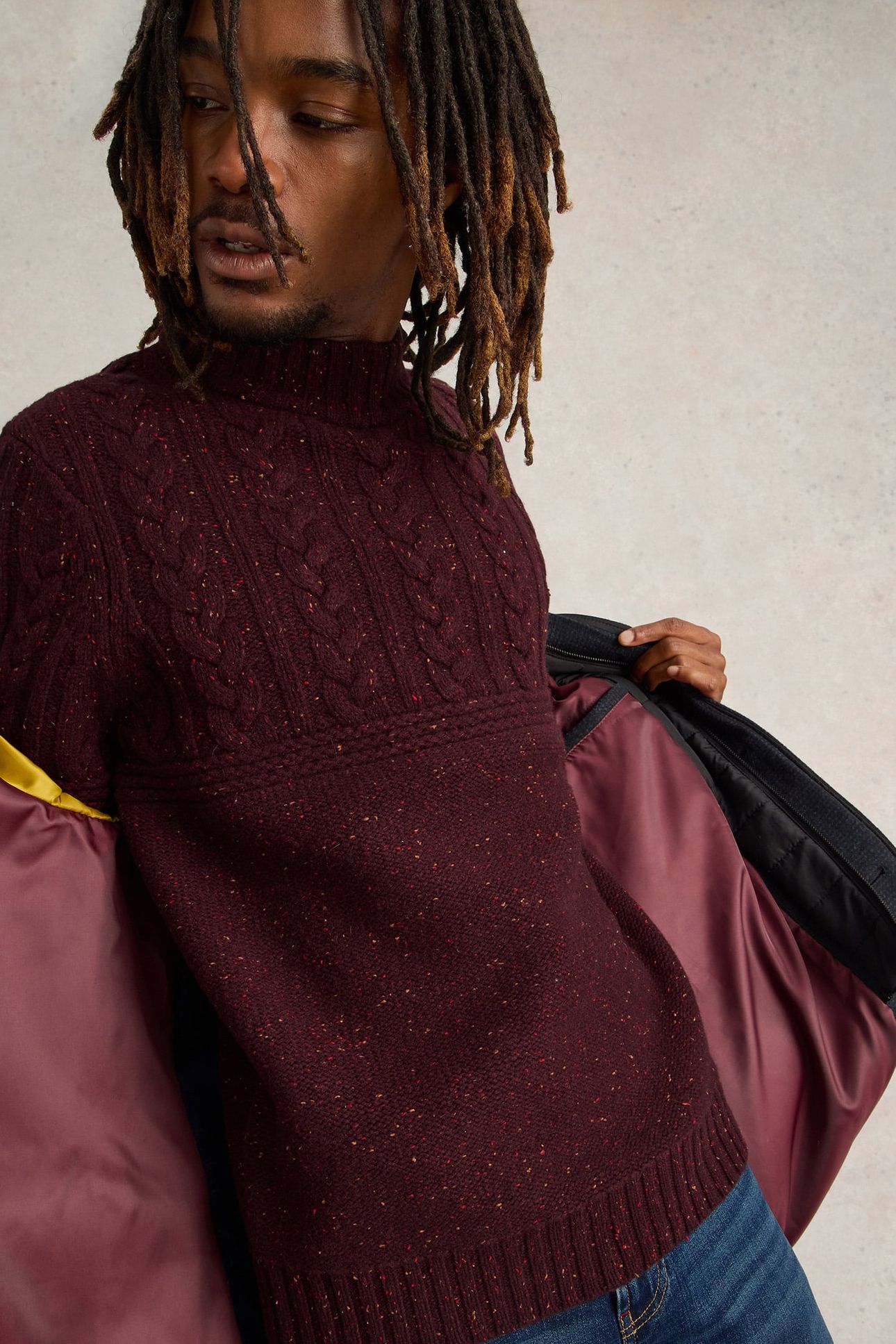 BERKLEY CREW NECK JUMPER PLUM MULTI 3