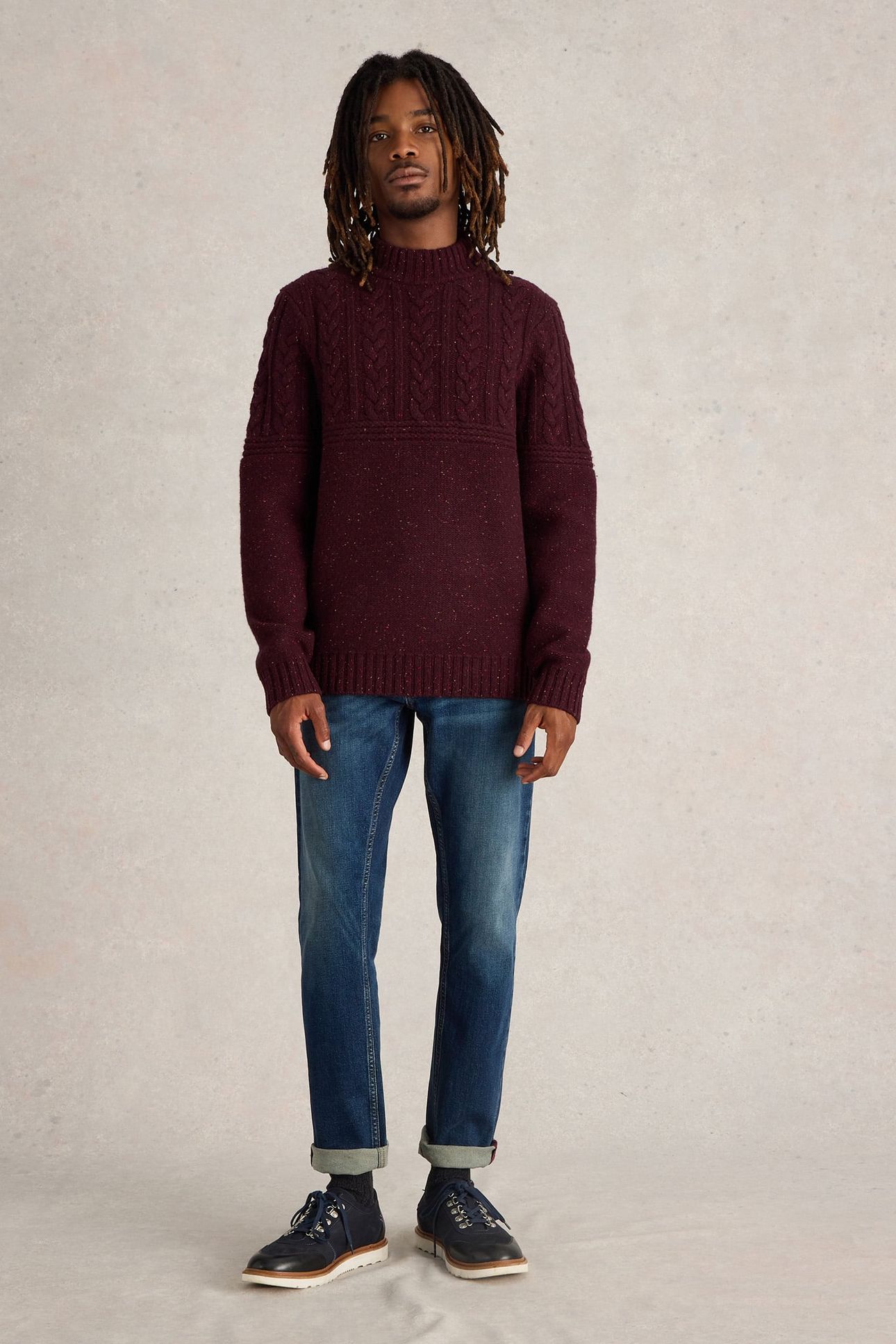 BERKLEY CREW NECK JUMPER PLUM MULTI 1