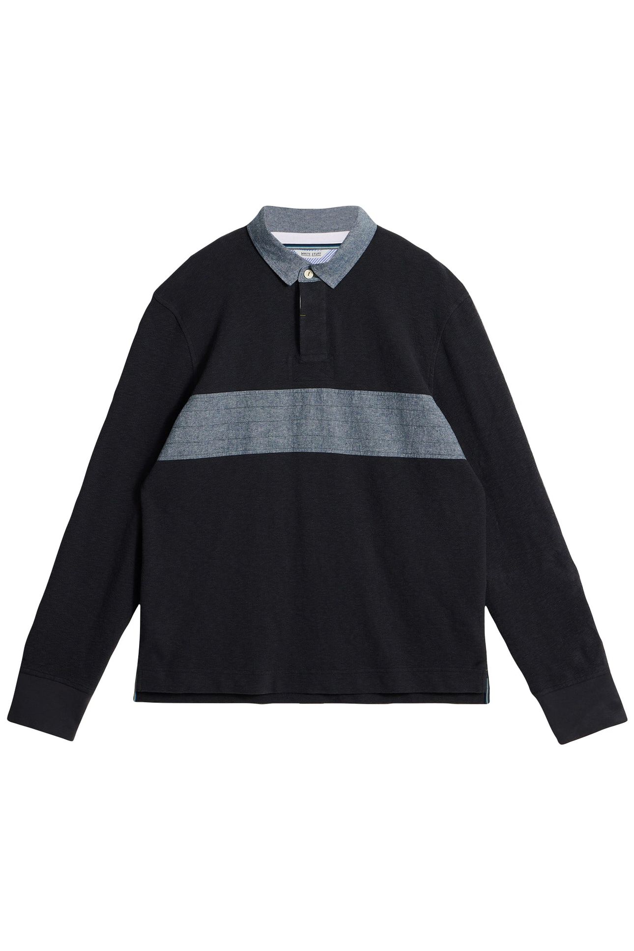 CUT & SEW RUGBY SHIRT MID BLUE 2
