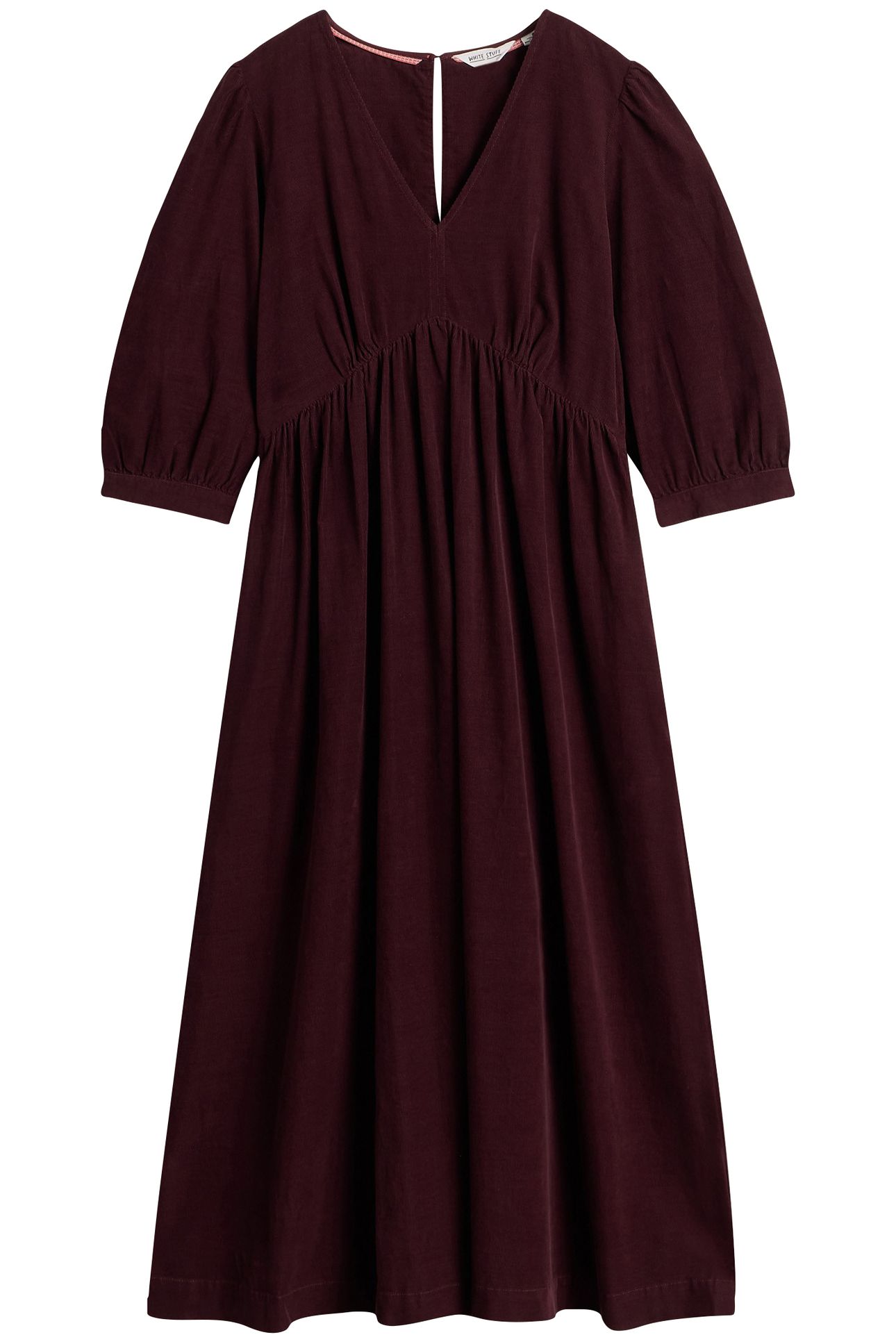LUCY CORD DRESS DARK PLUM 3