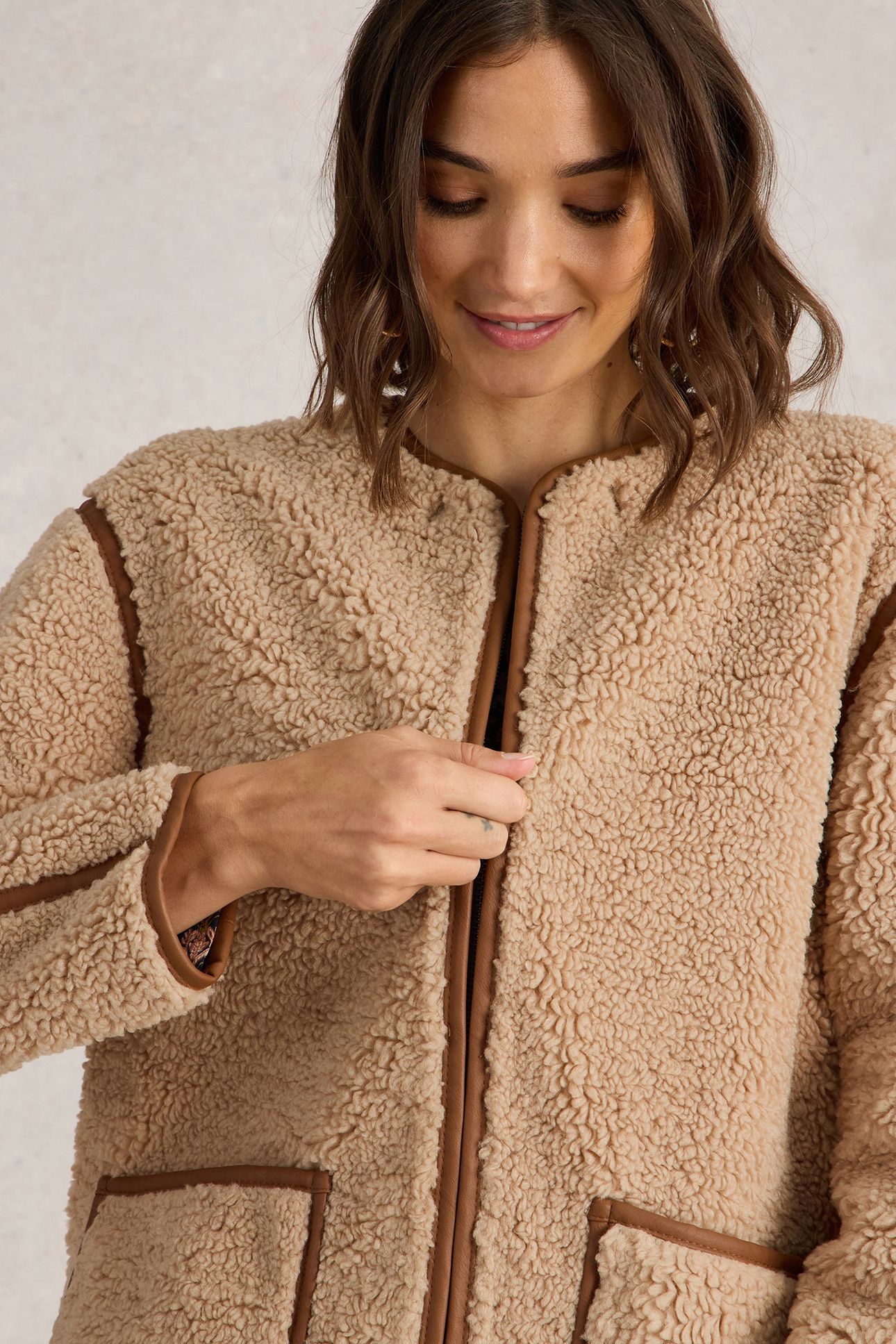 ELM BORG JACKET NATURAL MULTI 5