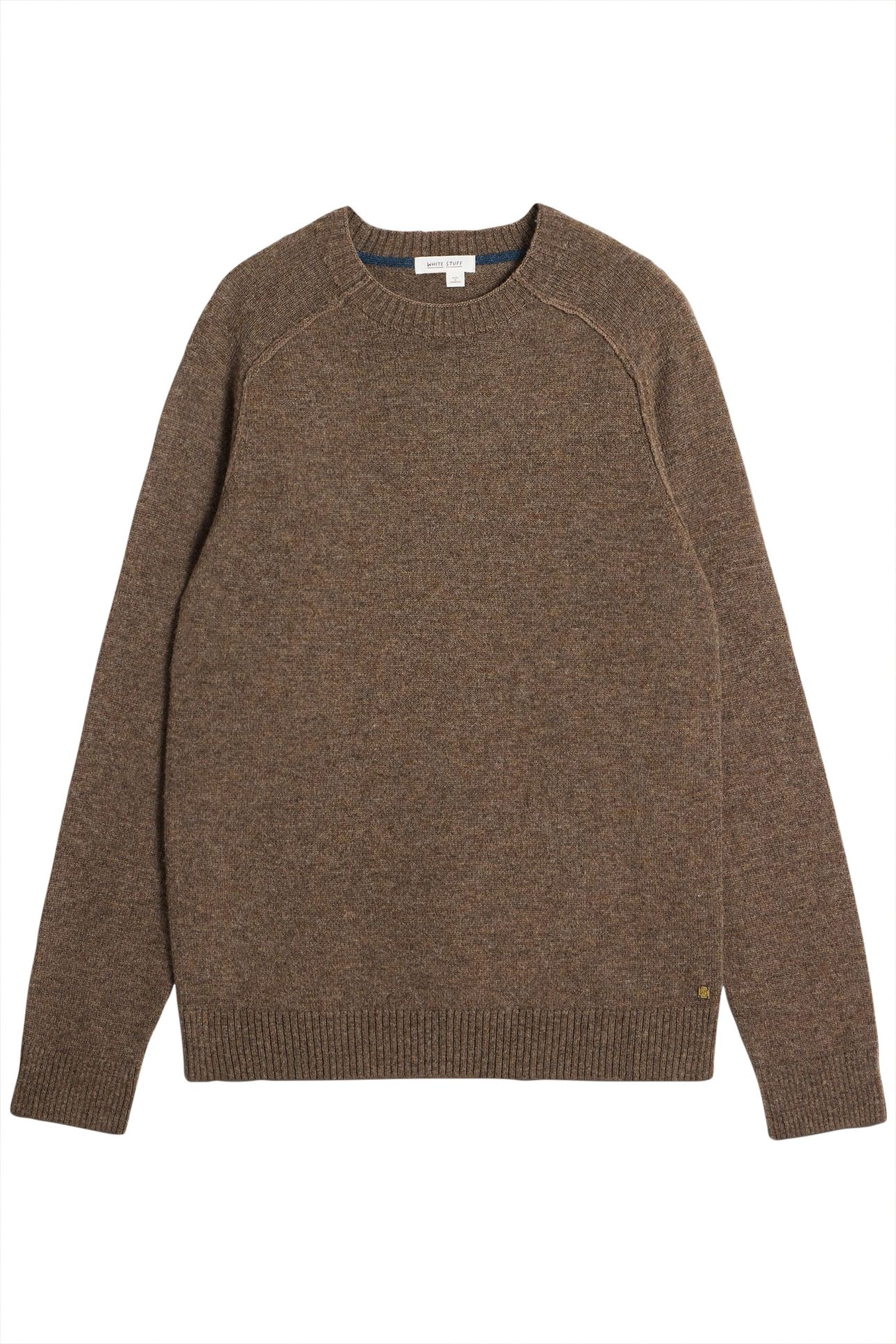 LAMBSWOOL CREW NECK JUMPER DARK NATURAL 3
