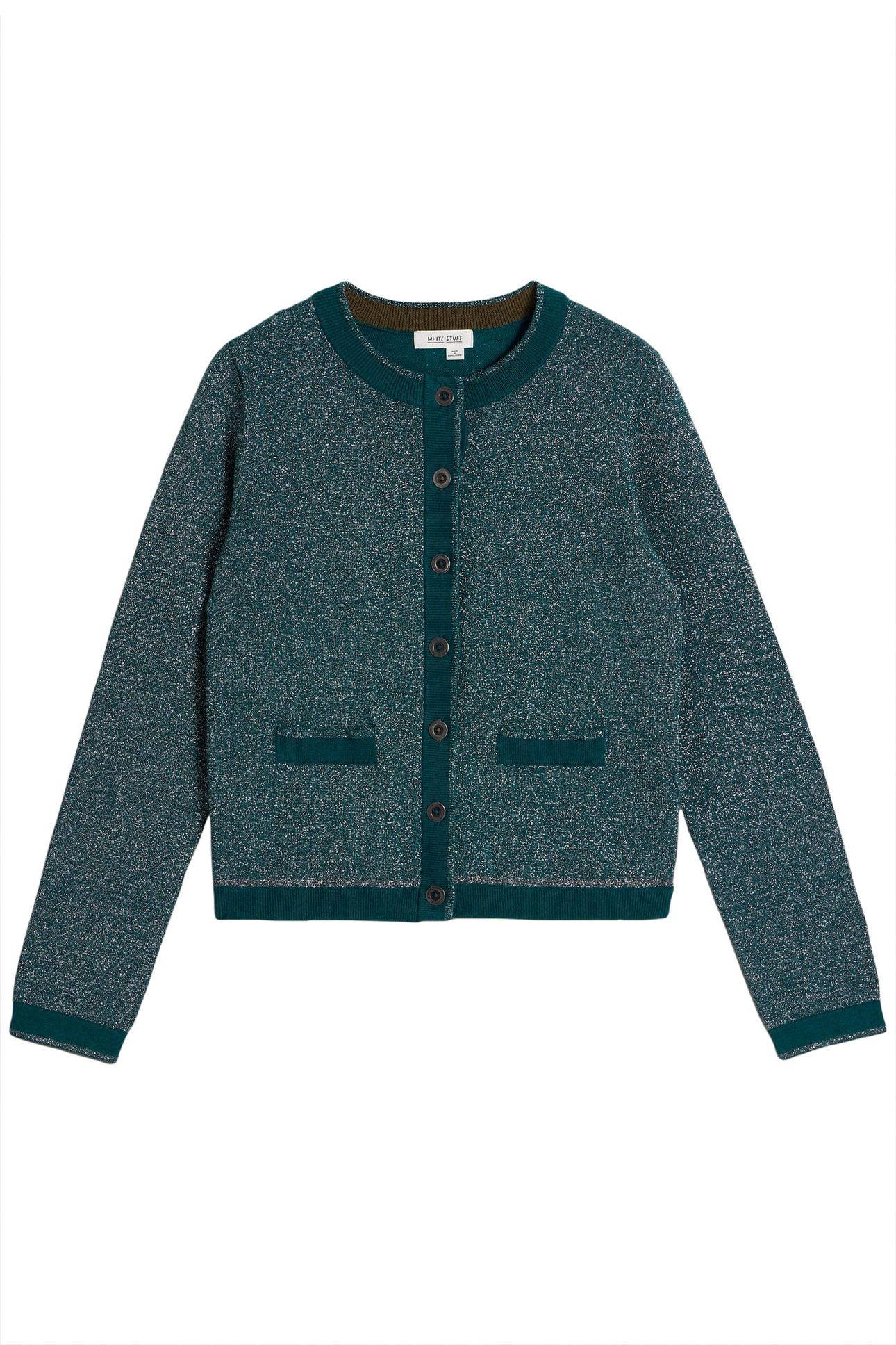 CHARLOTTE SPARKLE CARDI MID TEAL 2