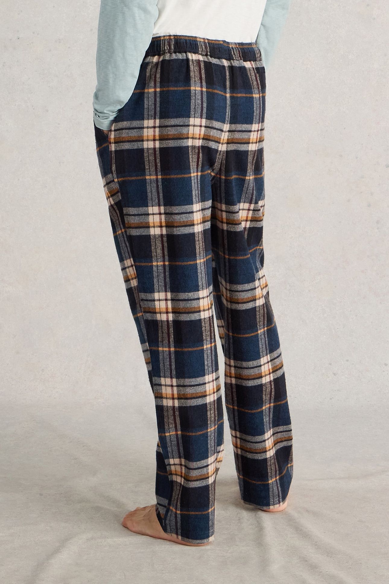 MOORLAND FLANNEL PJ TROUSER NAVY MULTI 2