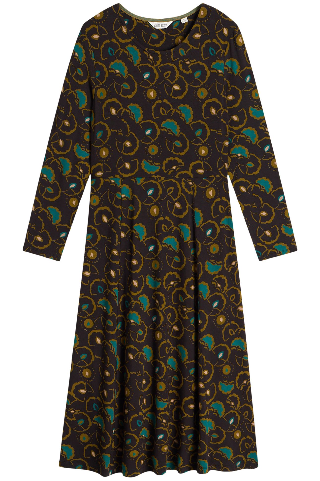 MADELINE JERSEY DRESS BLACK MULTI 3