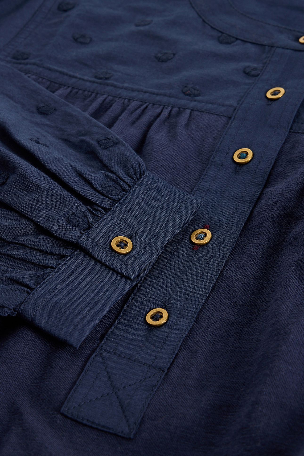 ELOISE DOBBY MIX SHIRT DARK NAVY 6