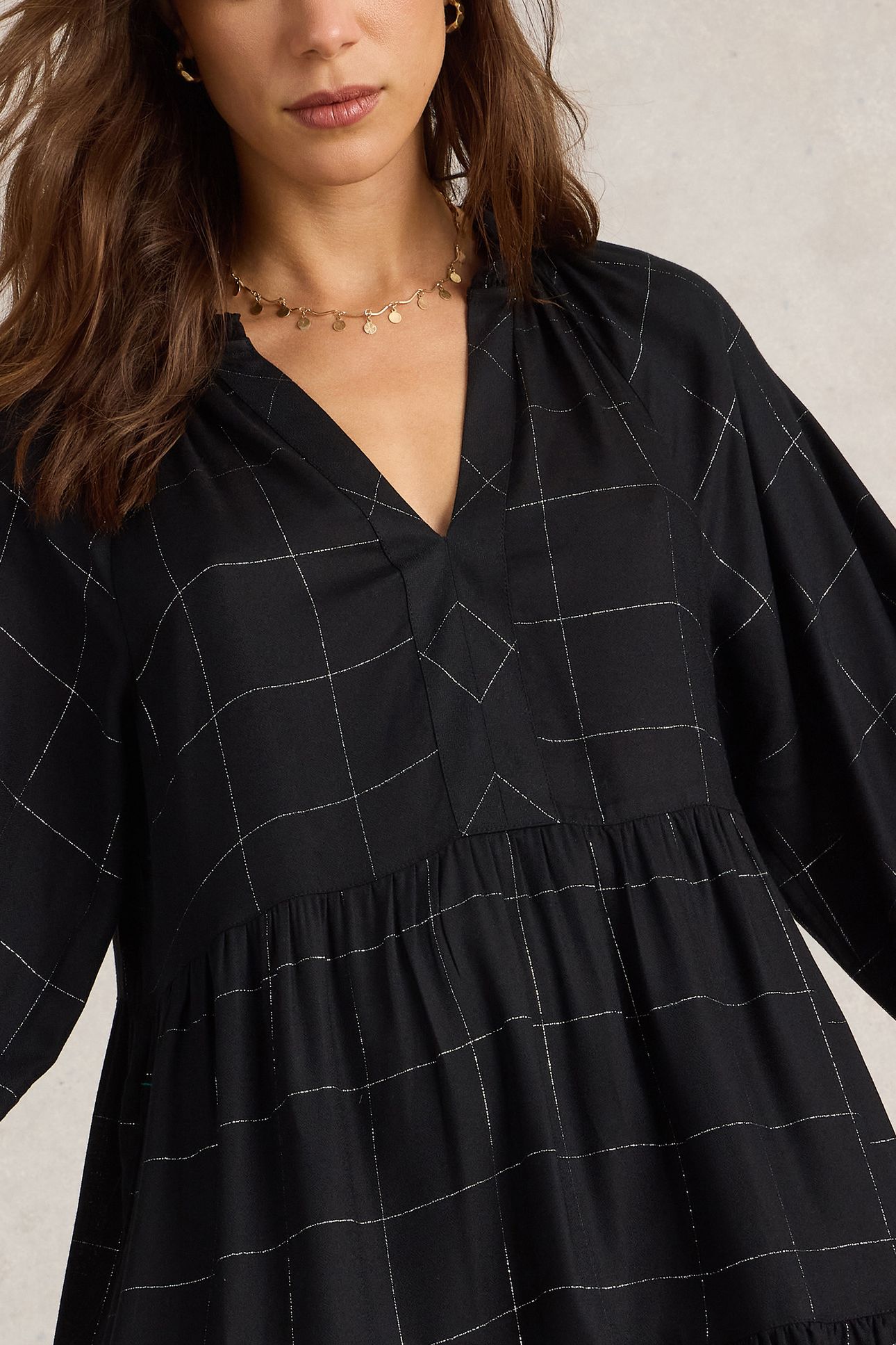 ORLA CHECK DRESS BLACK MULTI 5