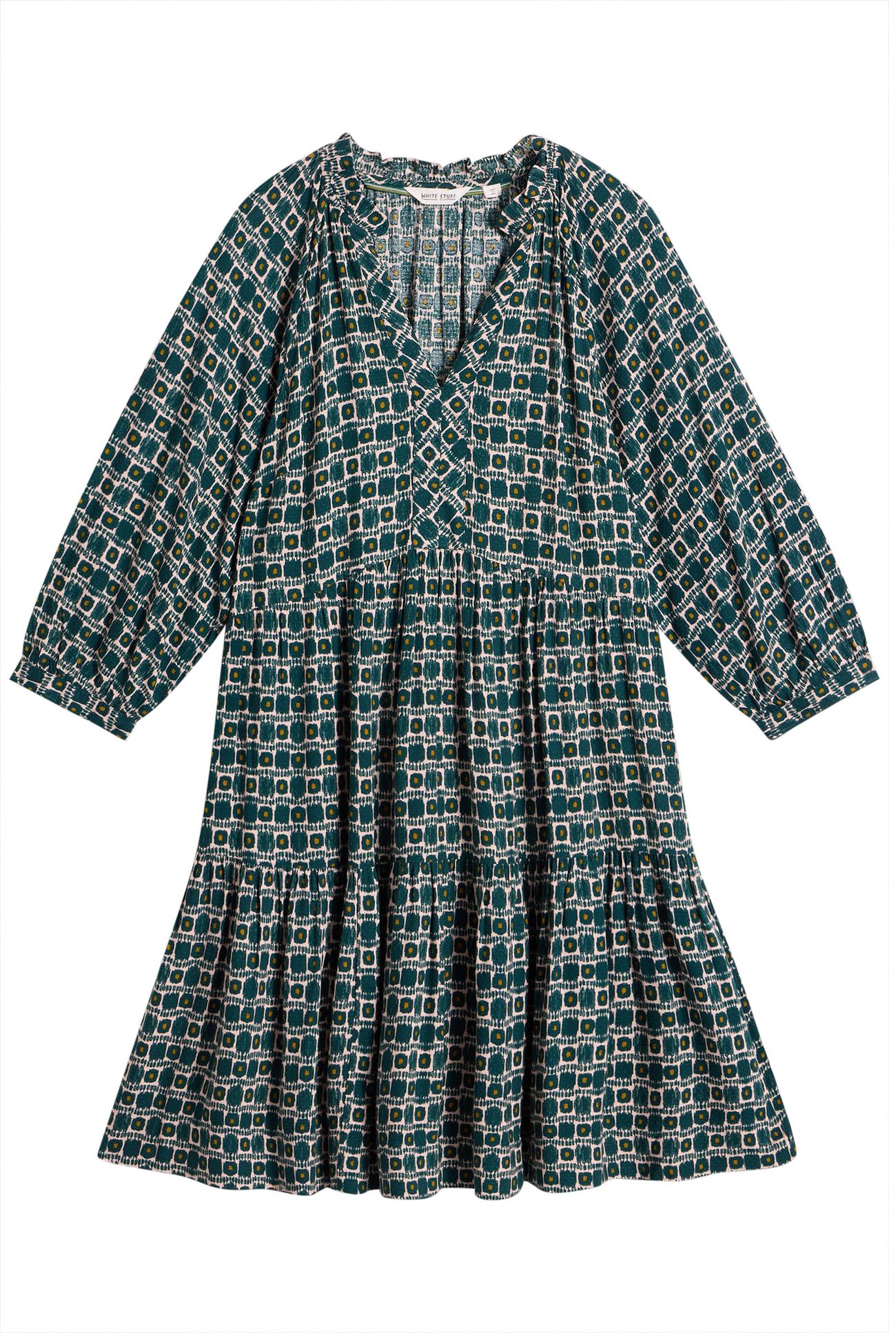 SOPHIA DRESS TEAL PRINT 3