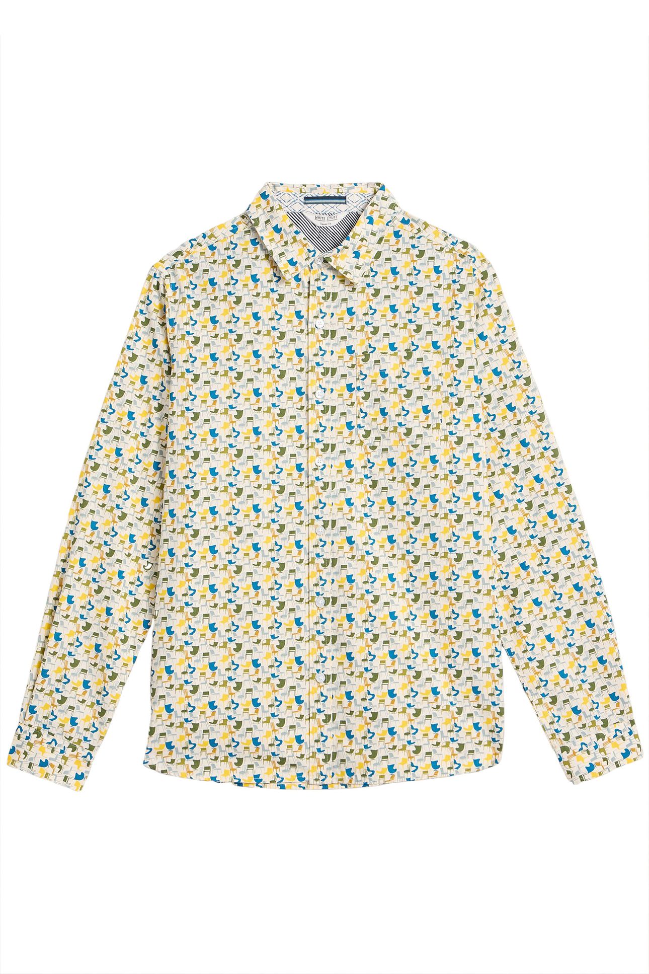 MULTI CHAIR PRINTED SHIRT WHITE MULTI 3