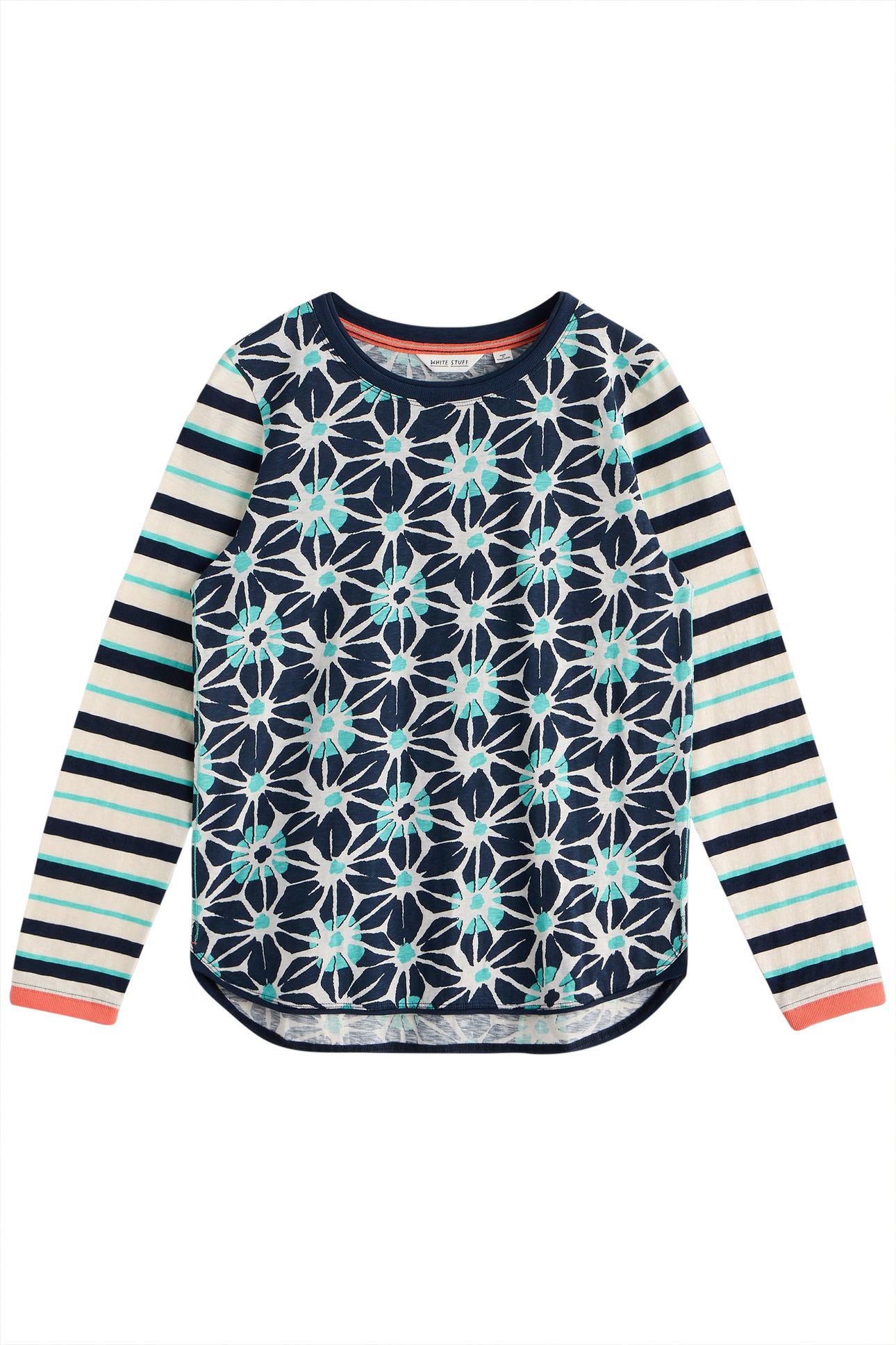 CLARA LS TEE IVORY MULTI 3