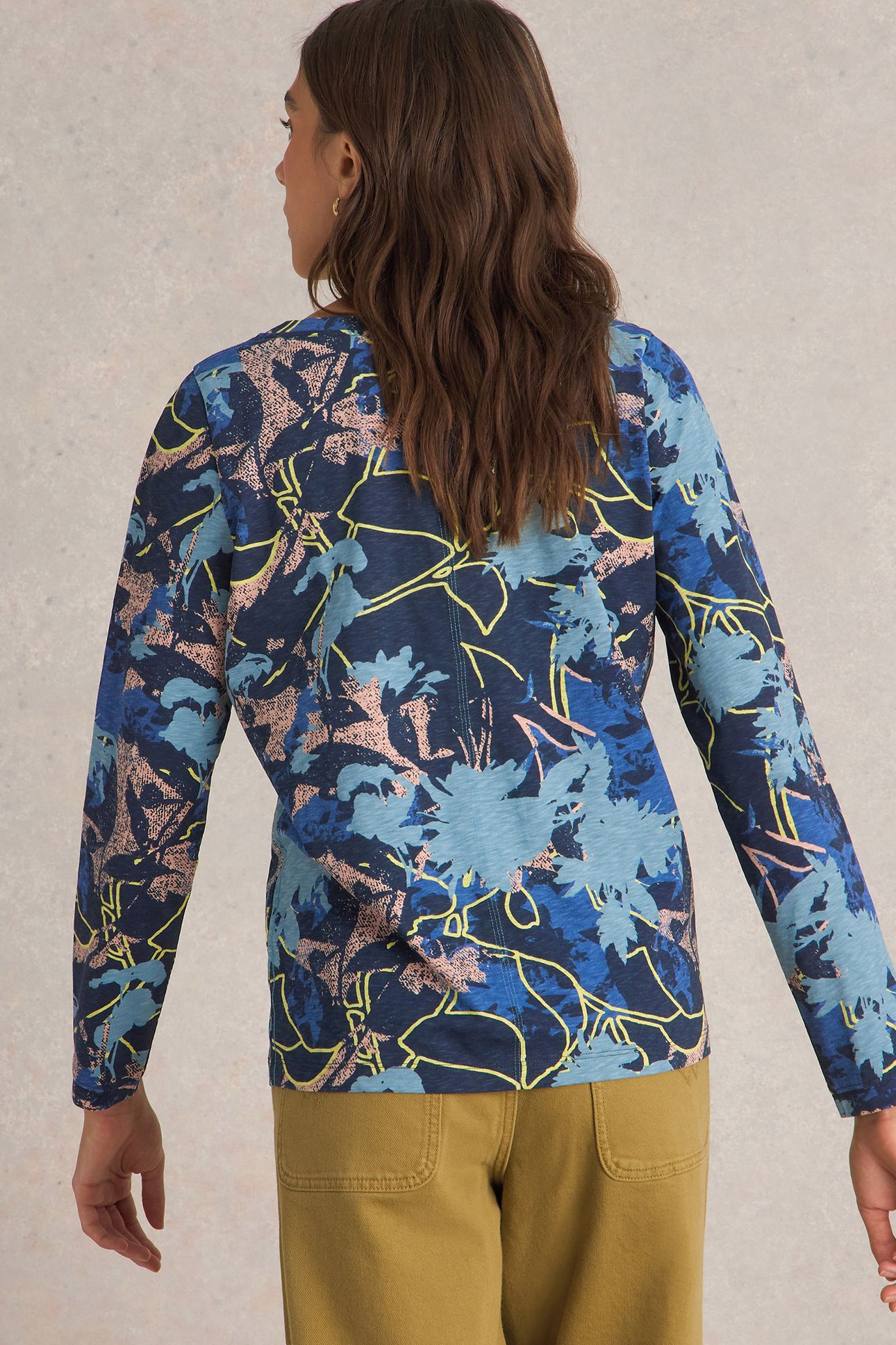 NELLY LS TEE NAVY MULTI 2