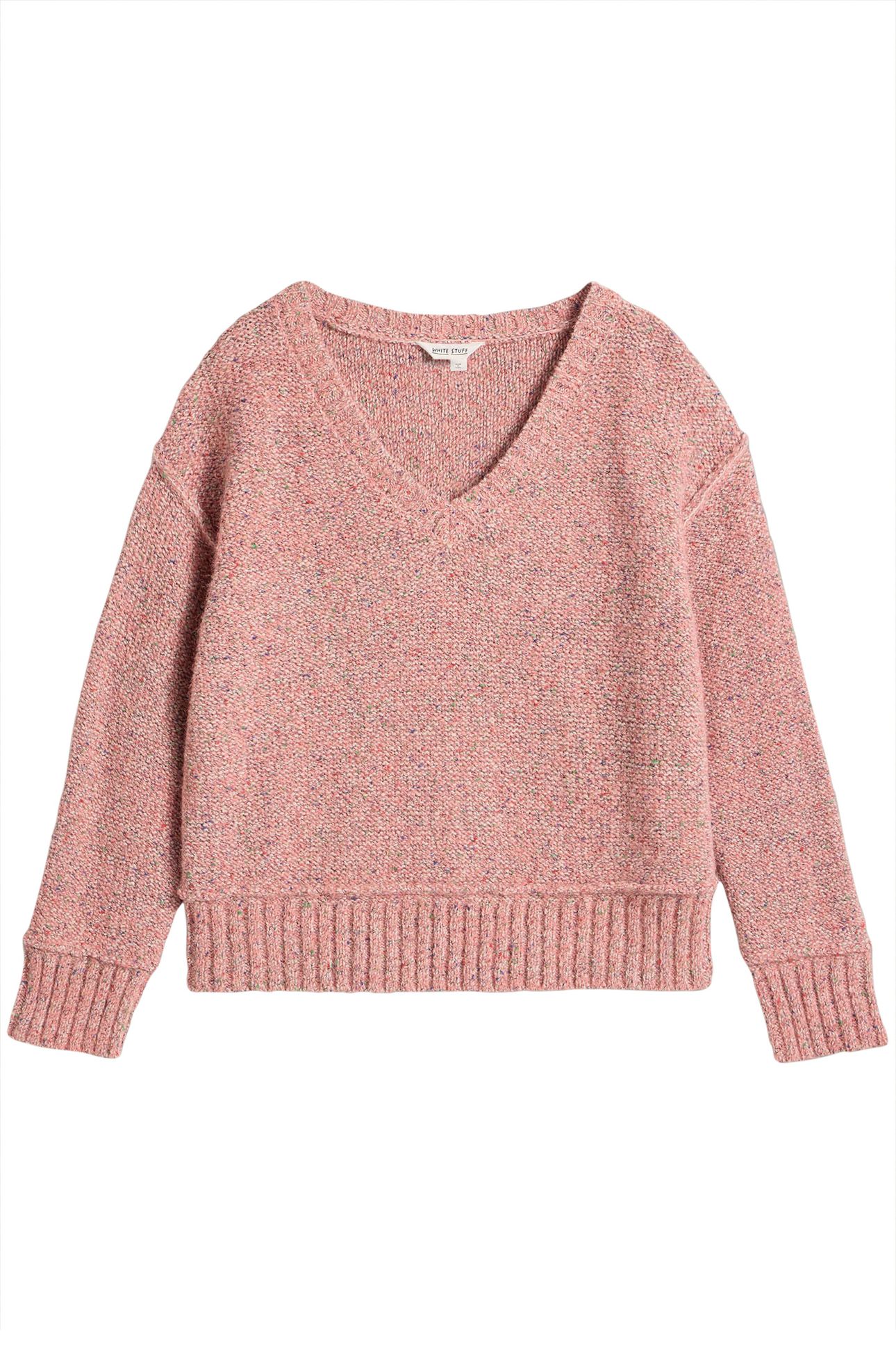 TAMMY TEXTURED V NECK LIGHT PINK 3