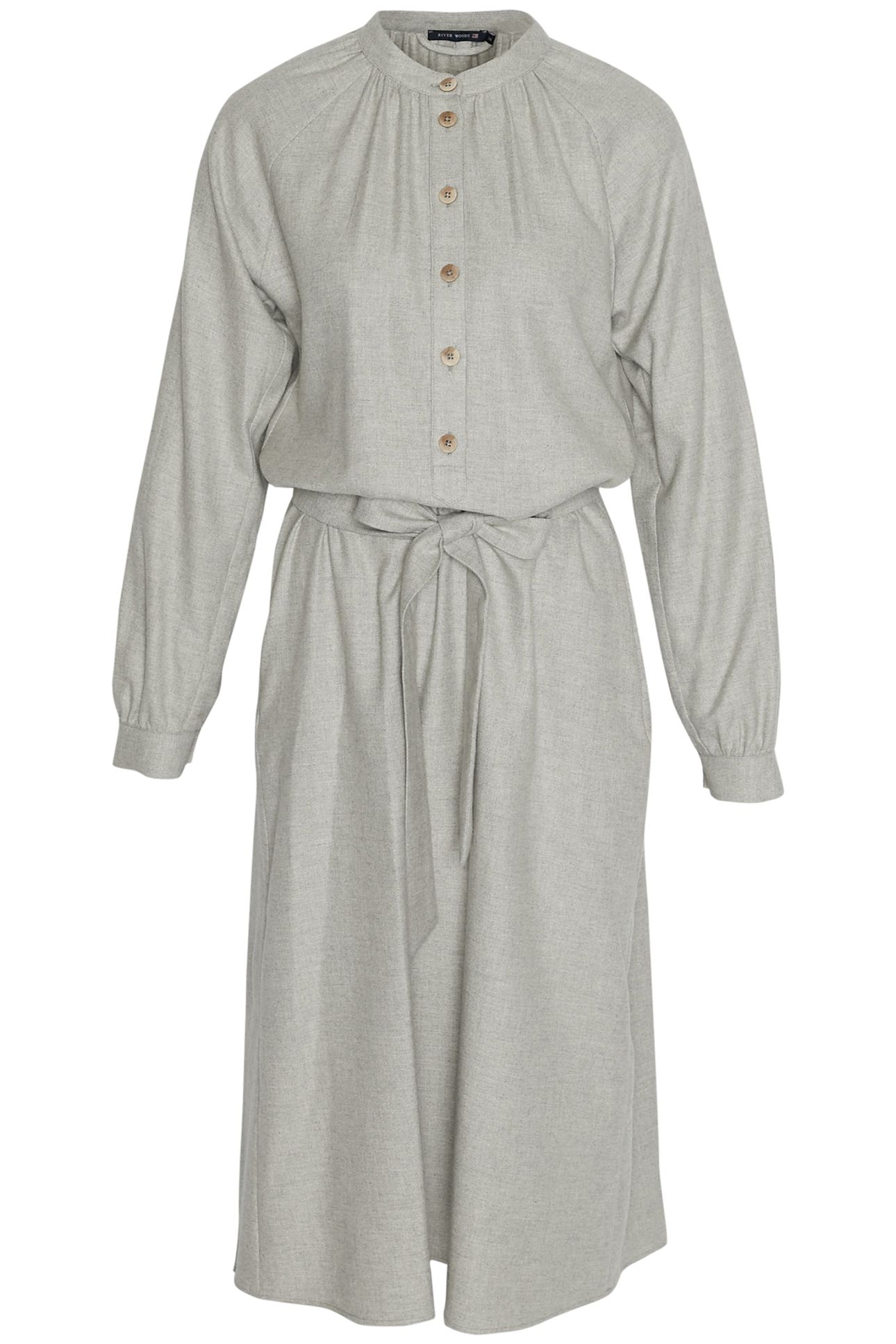 COTTON MIDI DRESS IN GREY 1