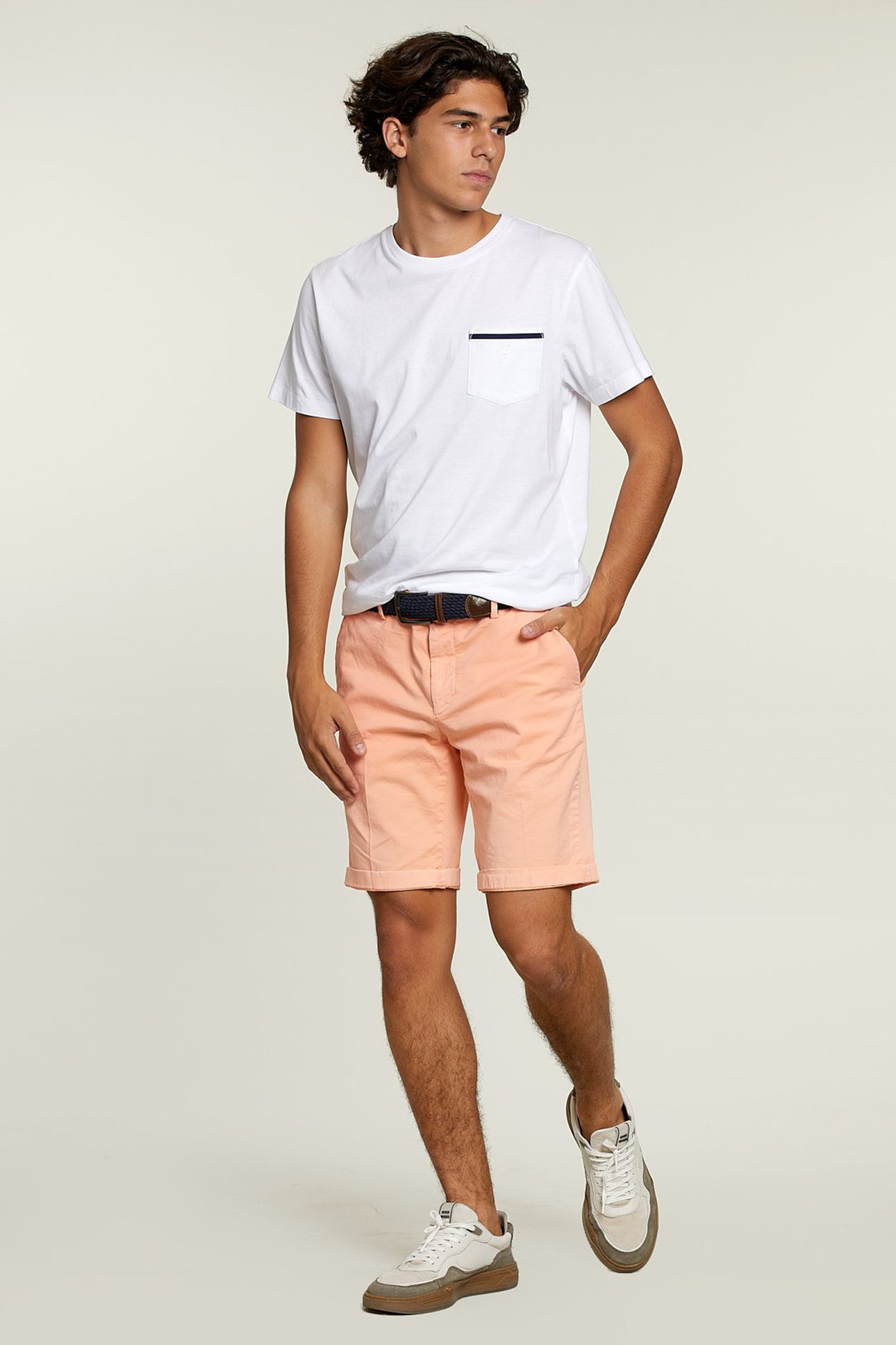 TIGHT FIT CHINO SHORTS SOFT MELON 3