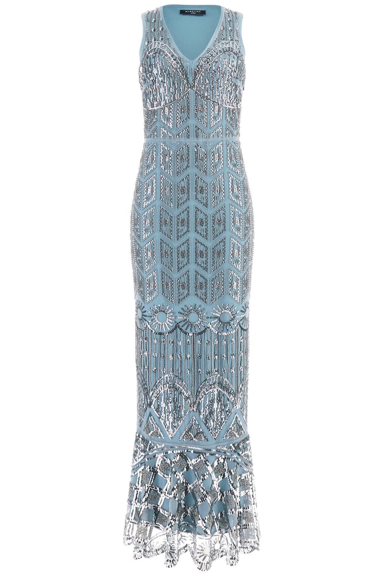 MARCIANO BY GUESS SL CRYSTAL MAXI DRES HONEST BLUE 3