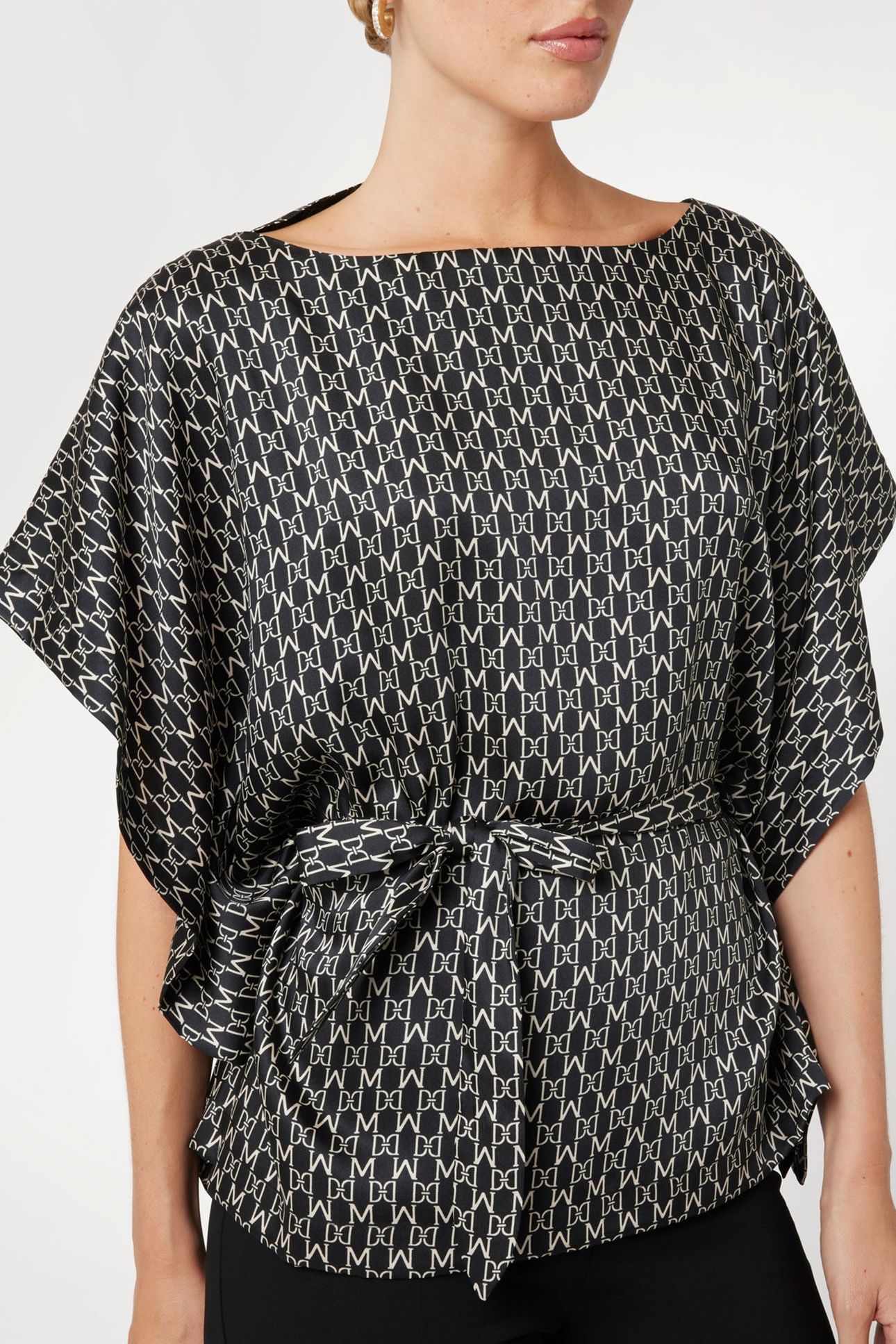 MARCIANO BY GUESS JOSETTE KIMONO NEW MONOGRAM BLACK B 6