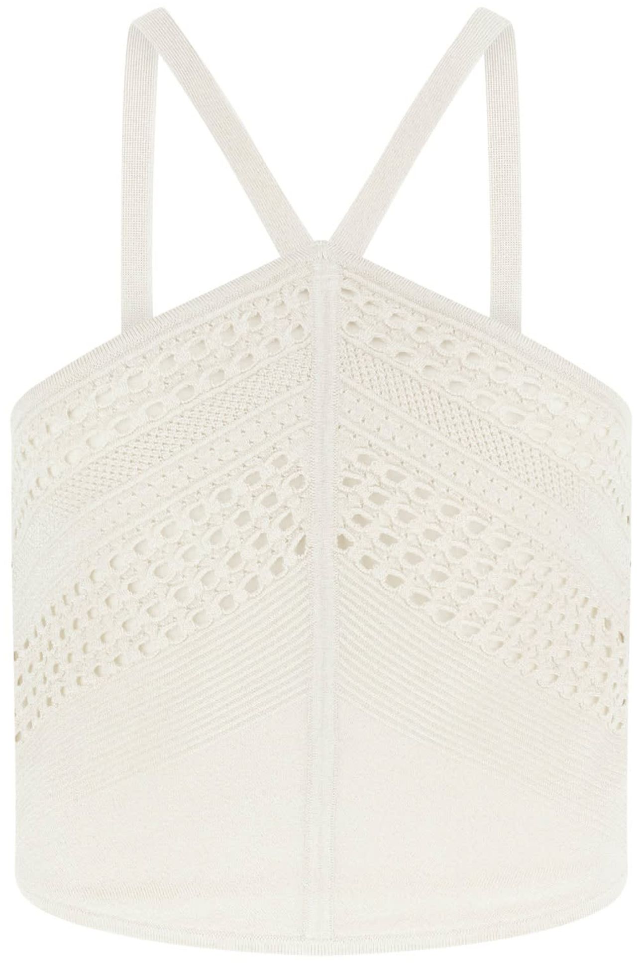 MARCIANO BY GUESS HENLEY STRAPS CROP T PALE PEARL MULTI 4
